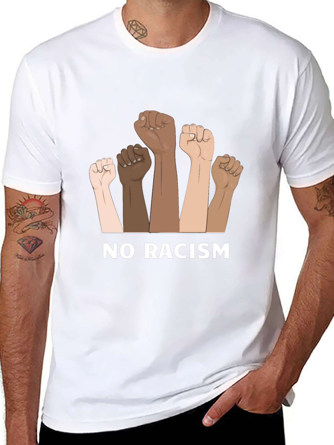No Racism Graphic T-Shirt