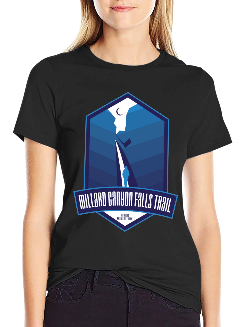 Millard Canyon Falls Trail Black T-Shirt