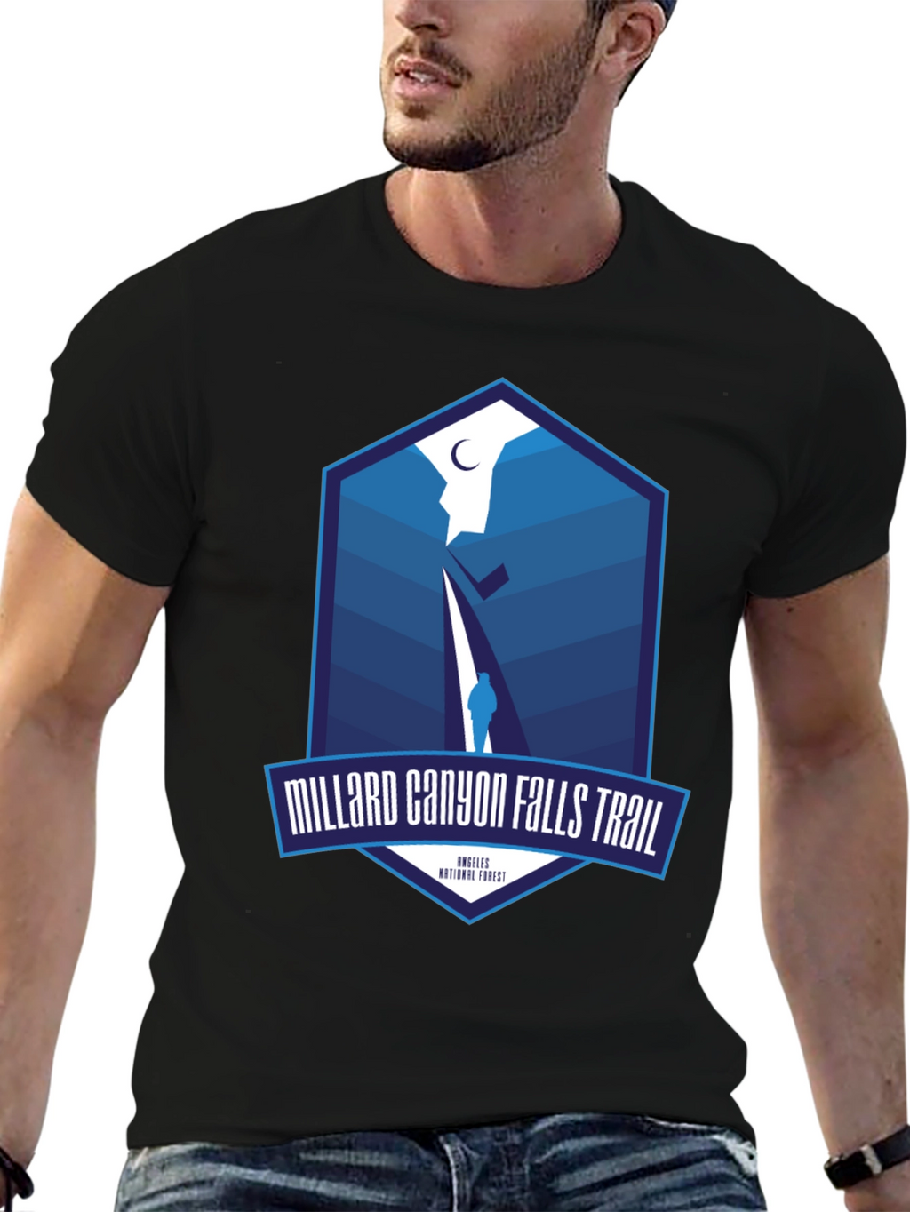 Millard Canyon Falls Trail Black T-Shirt