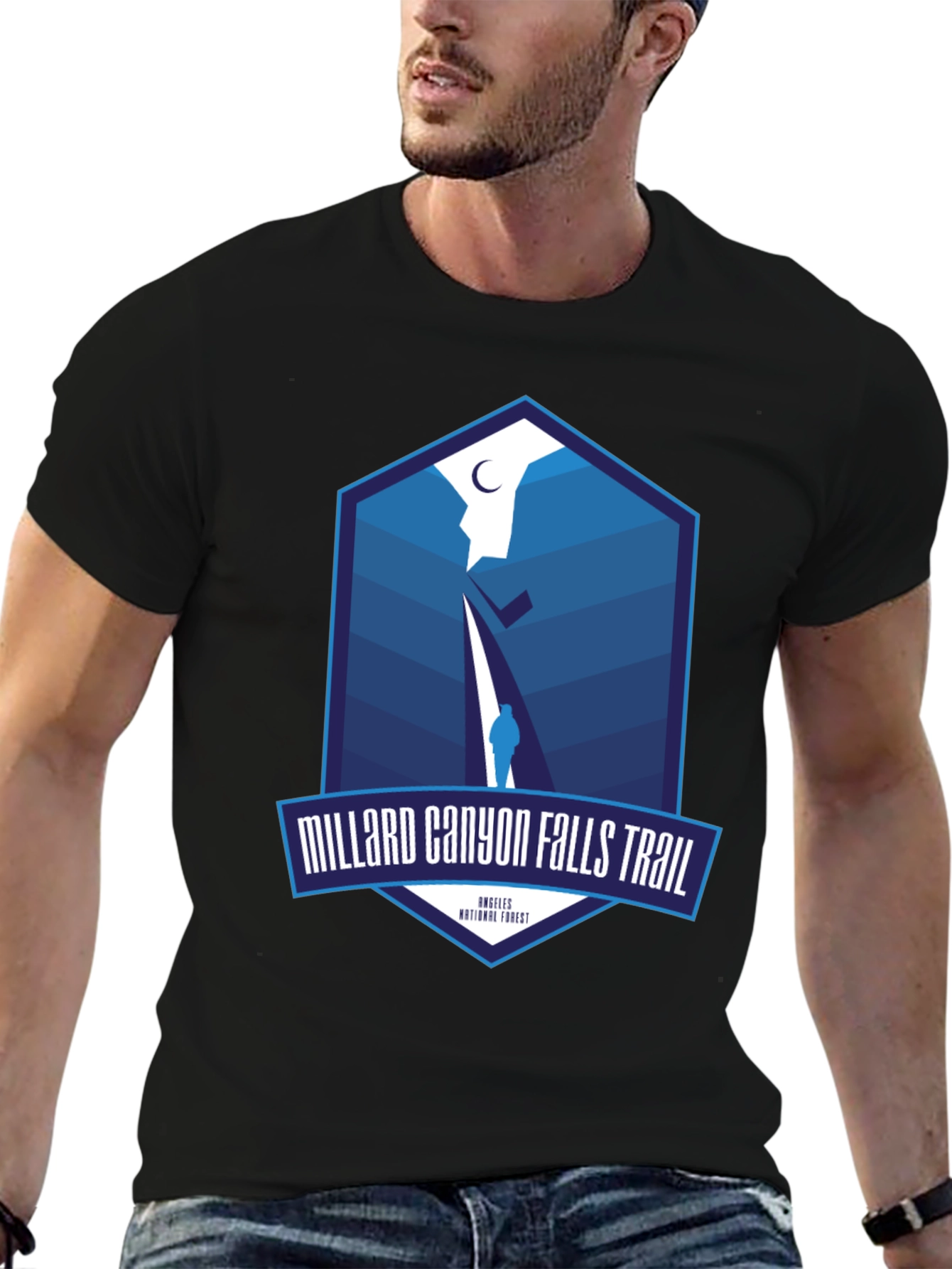 Millard Canyon Falls Trail Black T-Shirt