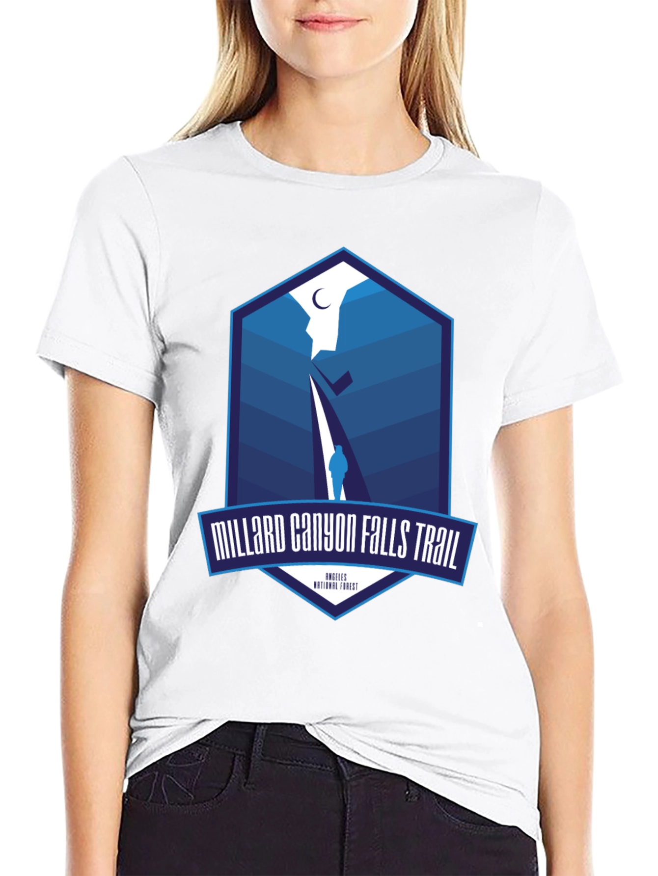 Millard Canyon Falls Trail Black T-Shirt