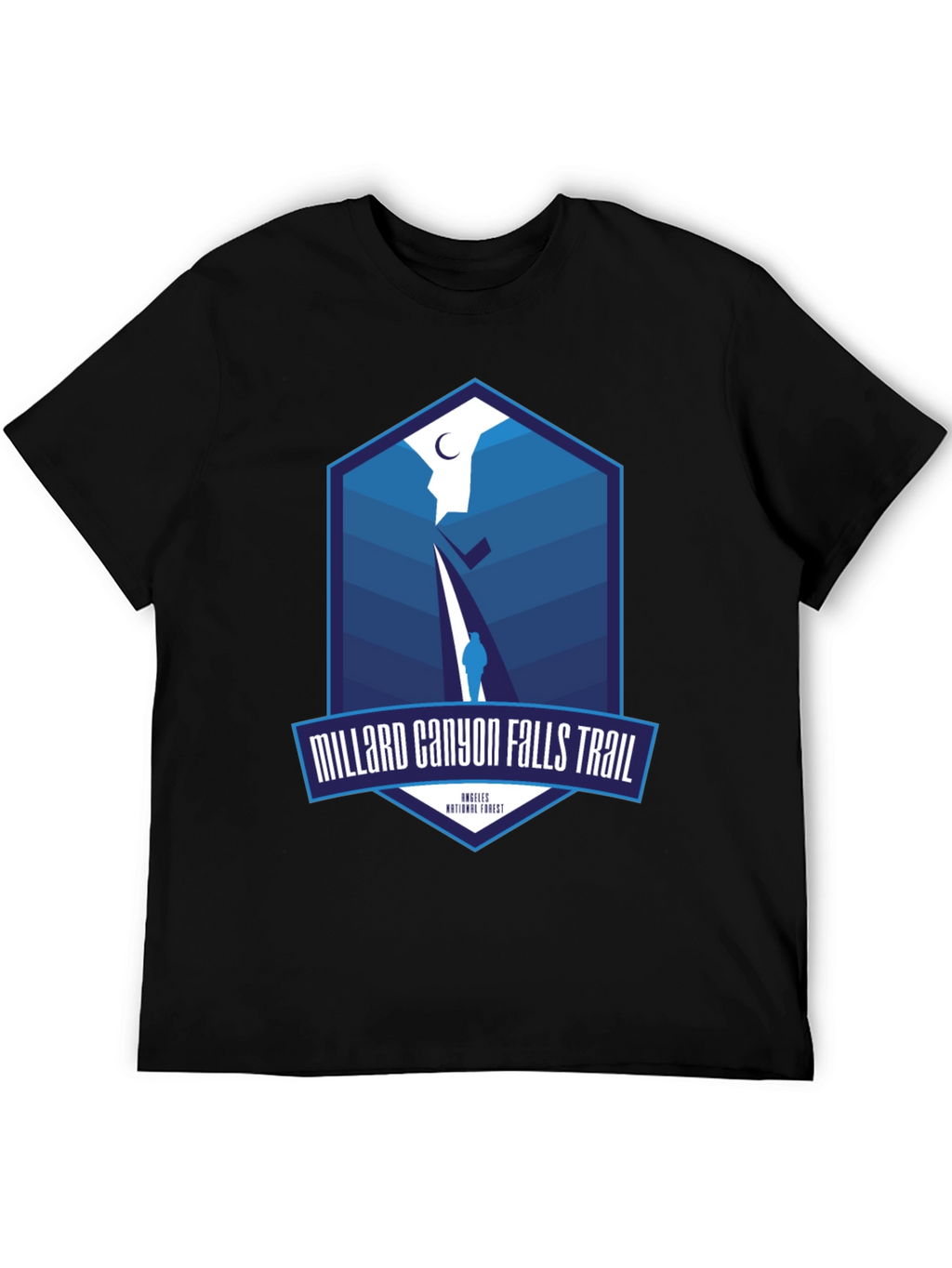 Millard Canyon Falls Trail Black T-Shirt