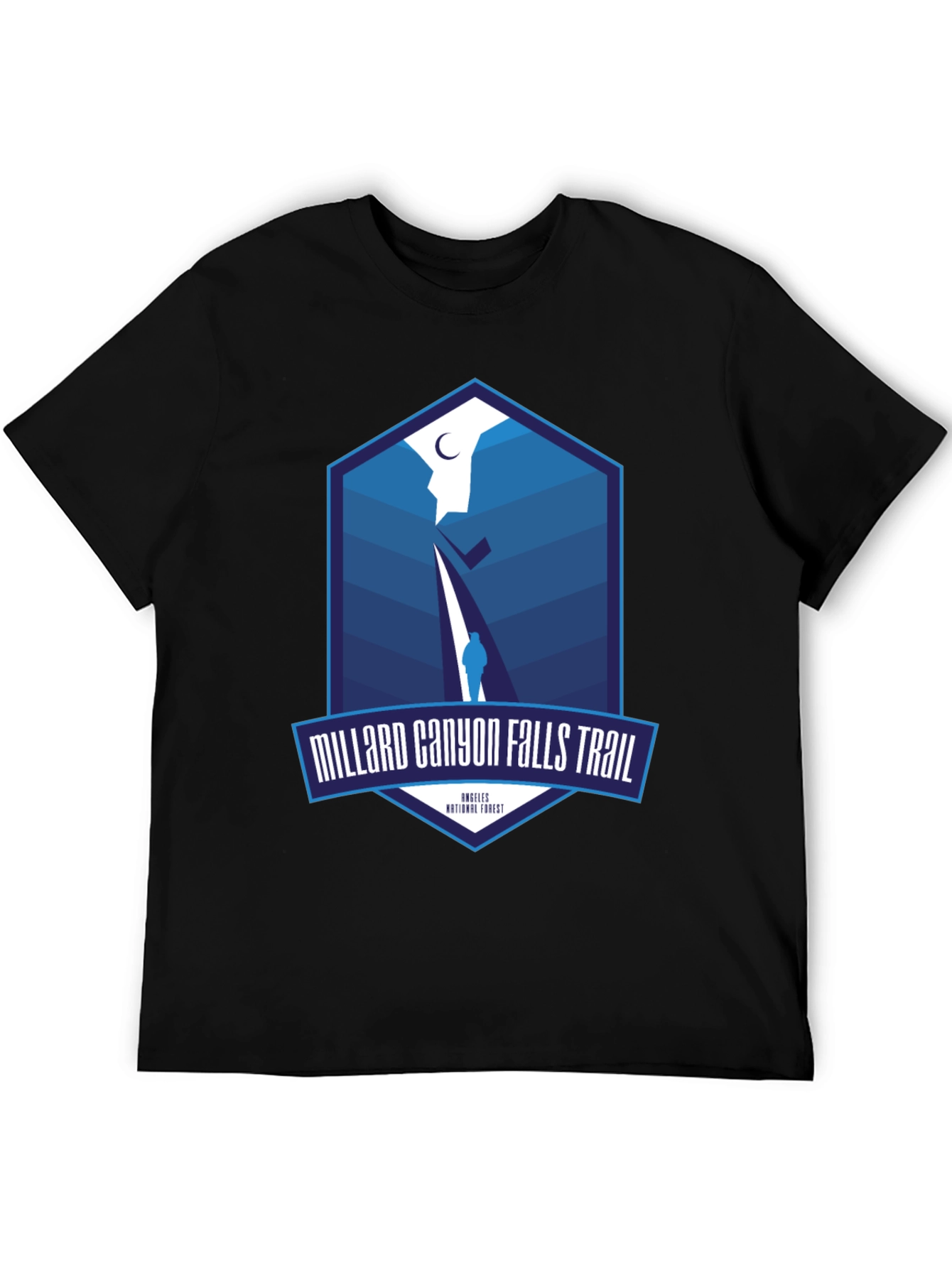 Millard Canyon Falls Trail Black T-Shirt