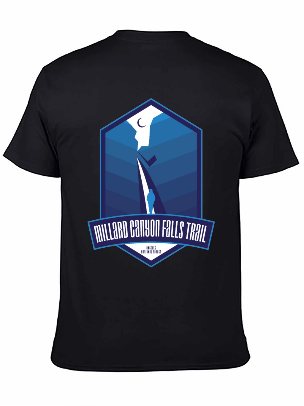 Millard Canyon Falls Trail Black T-Shirt