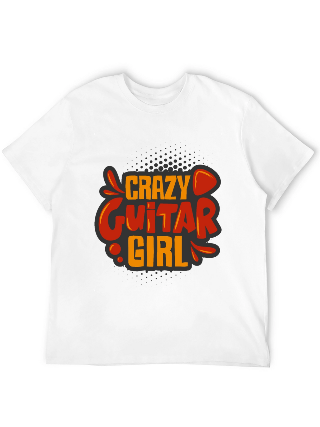 Crazy Guitar Girl Graphic Tee - Rock On!