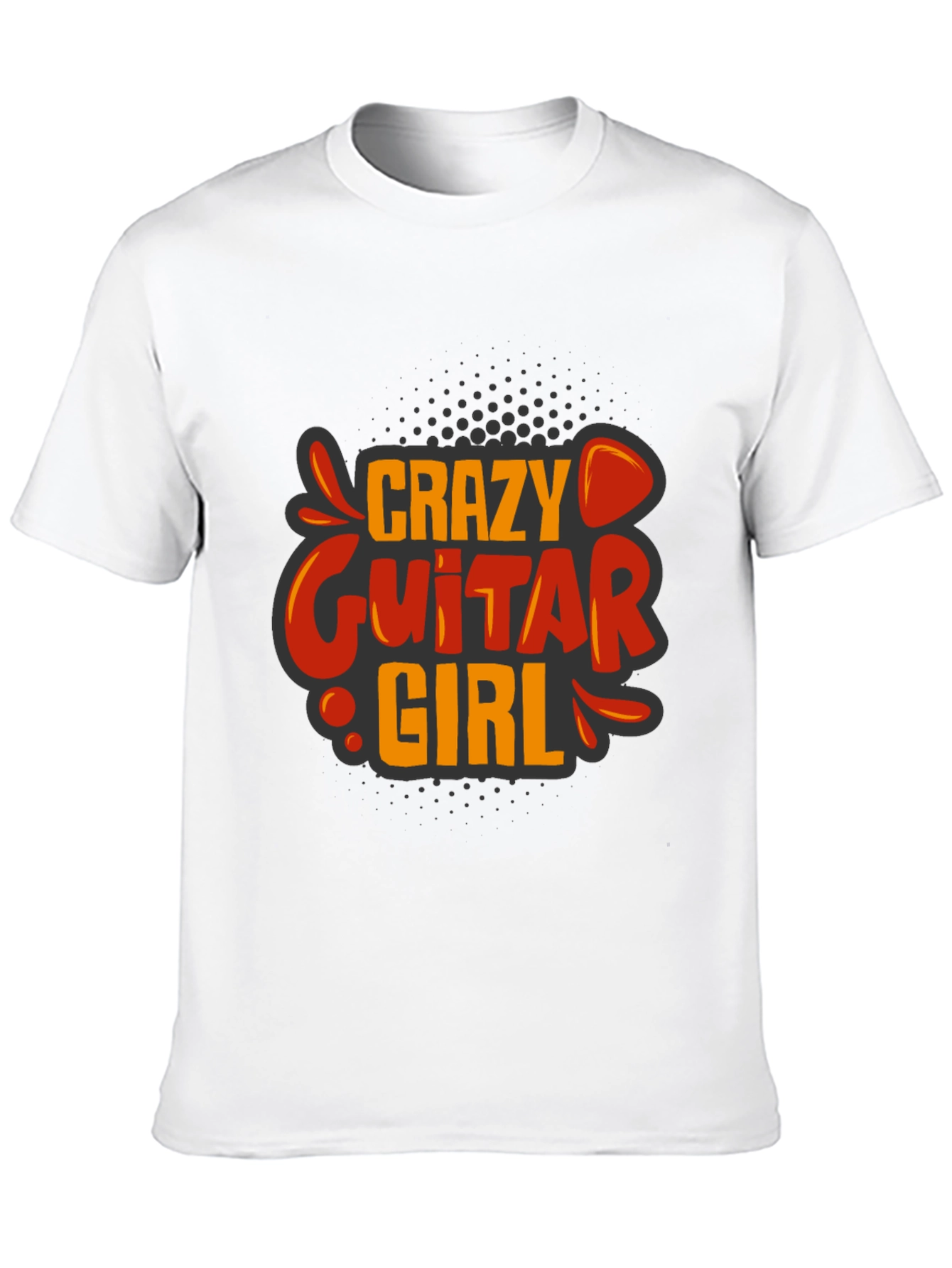 Crazy Guitar Girl Graphic Tee - Rock On!
