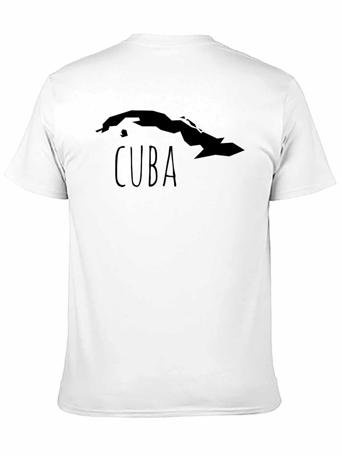 Cuba Map Graphic T-Shirt - Black