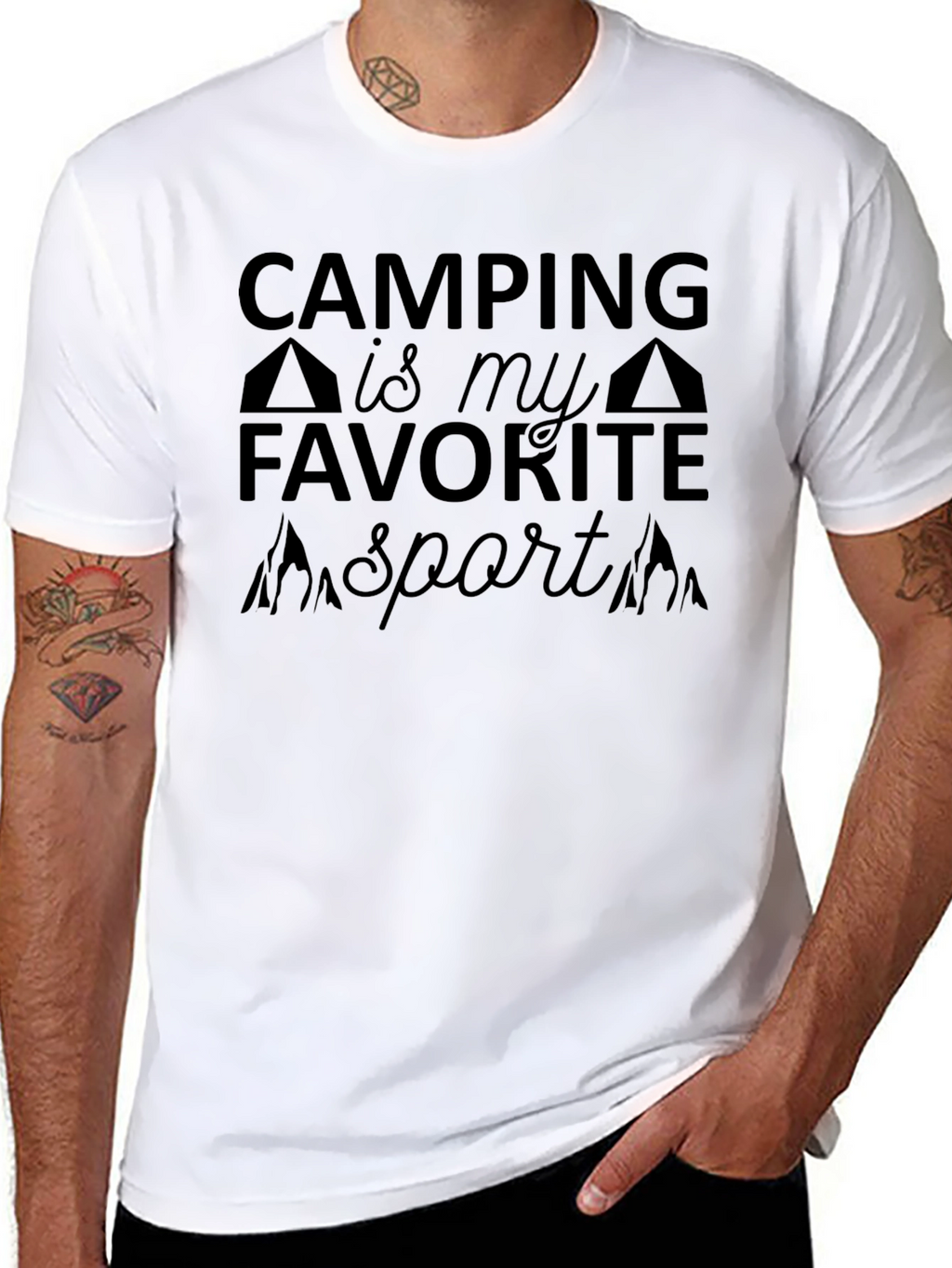 Camping is My Favorite Sport Graphic T-Shirt