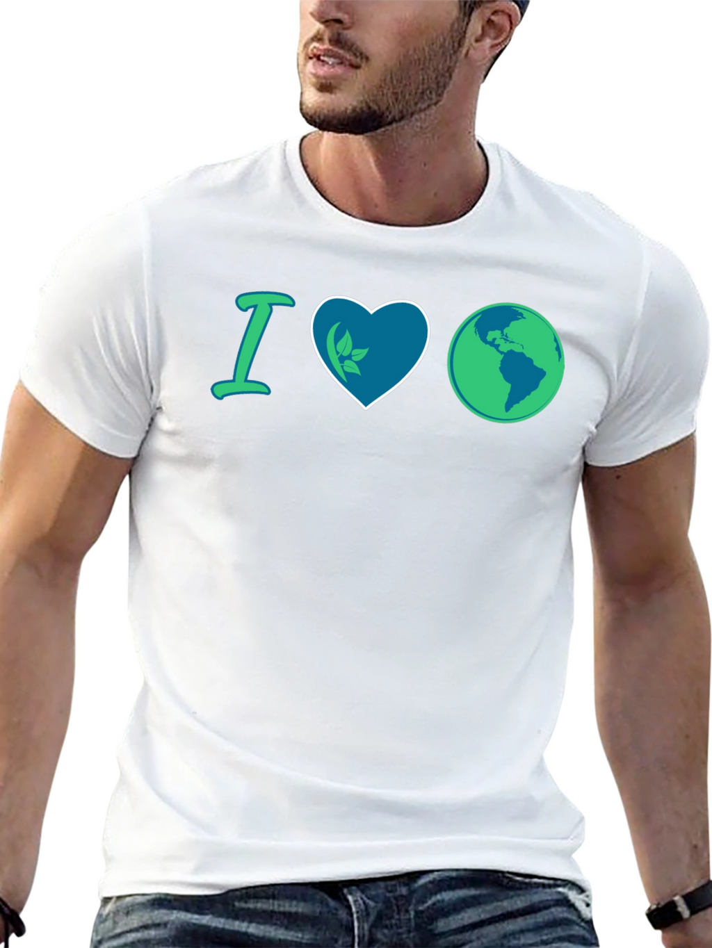 I Love Earth T-Shirt - Eco-Friendly Design