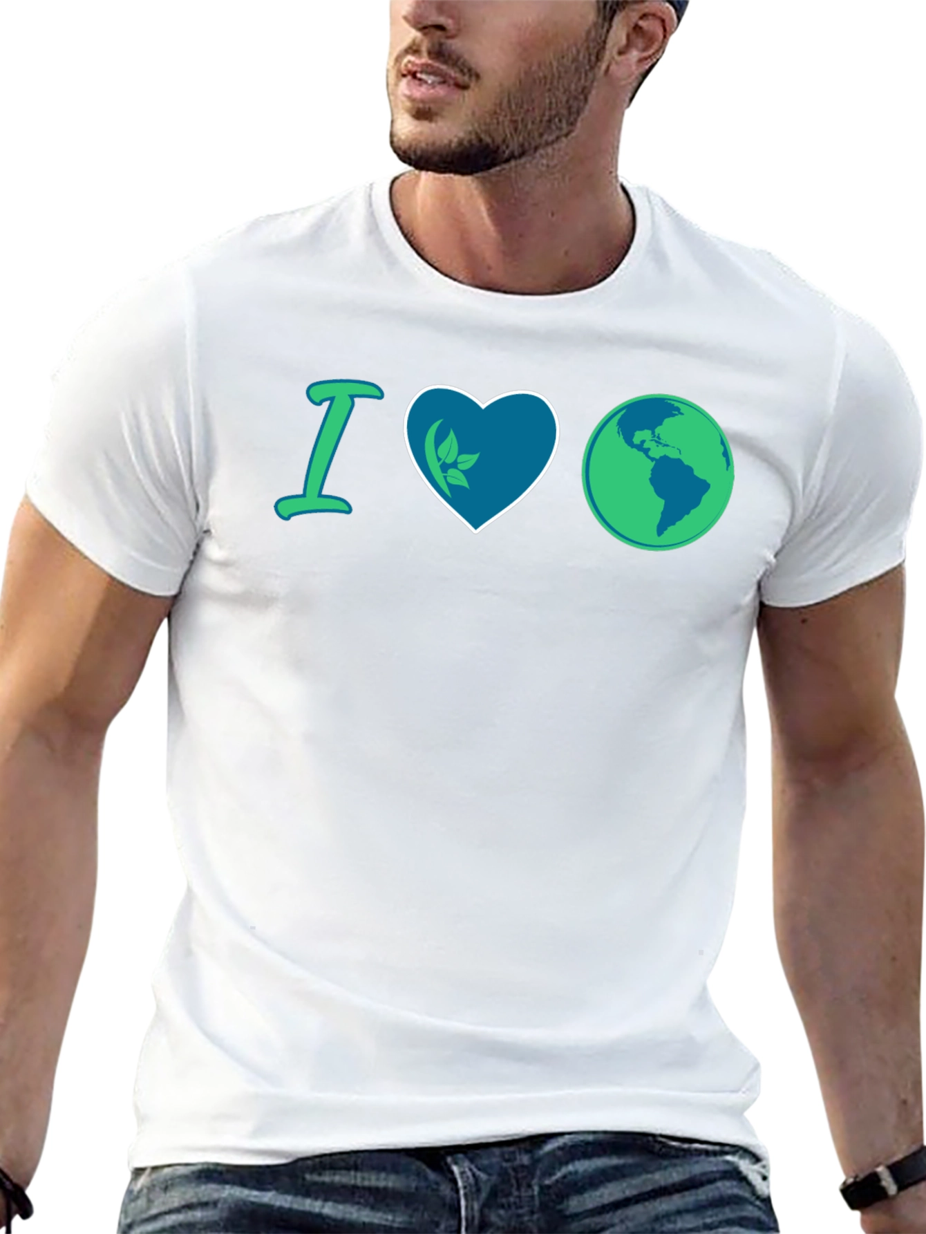 I Love Earth T-Shirt - Eco-Friendly Design