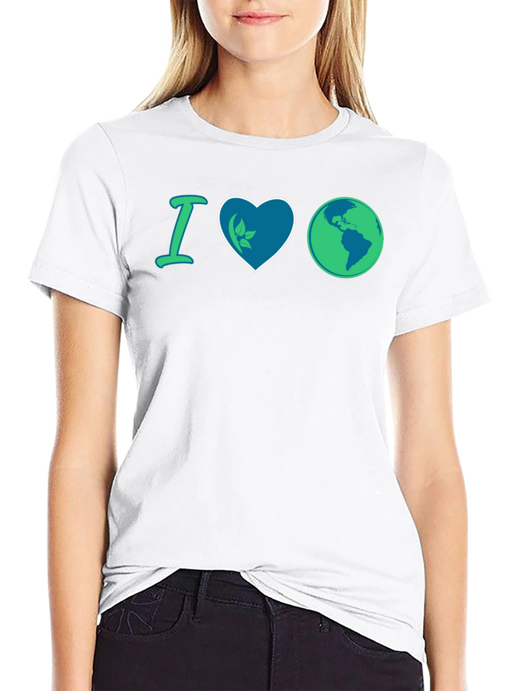 I Love Earth T-Shirt - Eco-Friendly Design