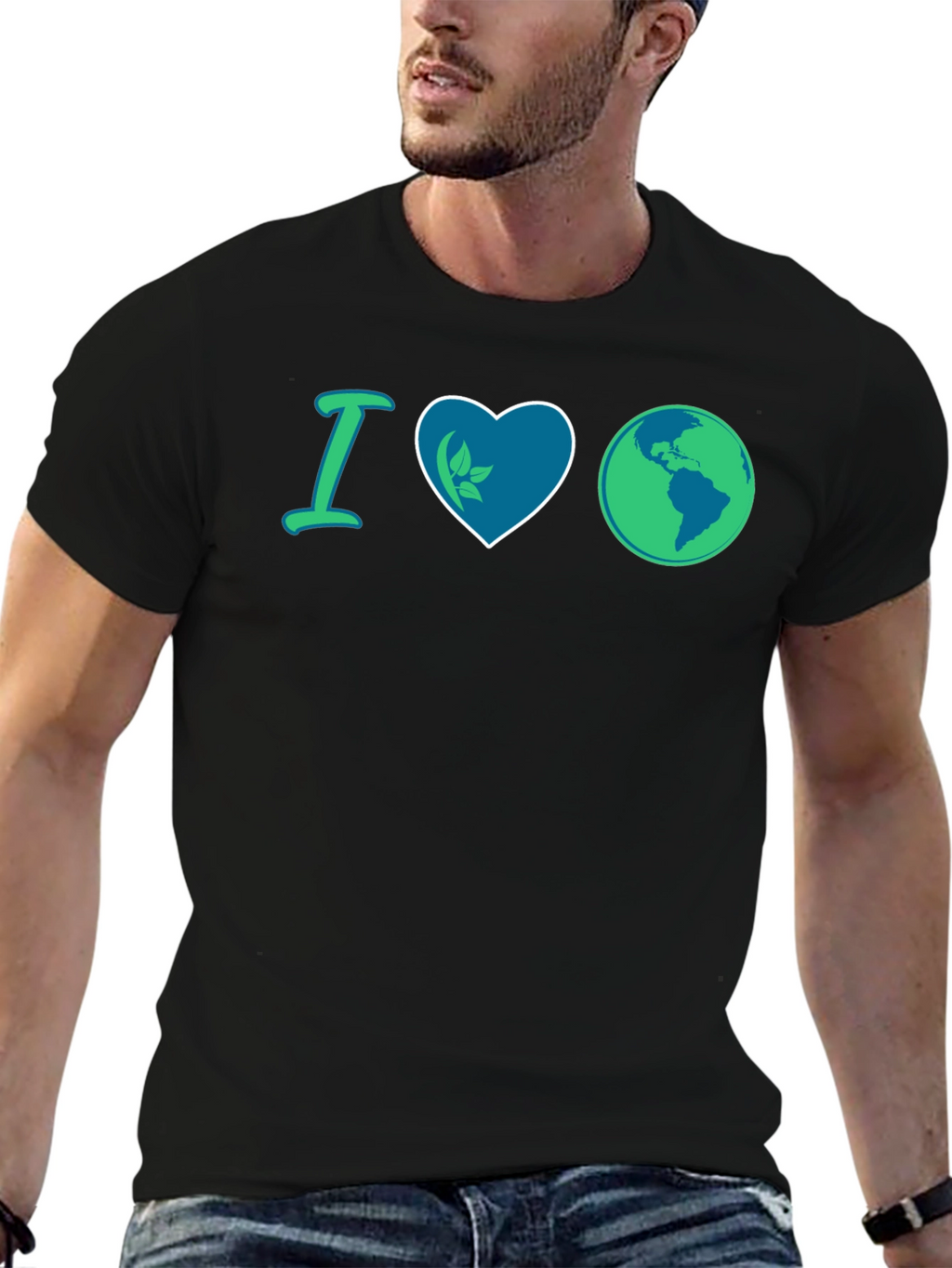 I Love Earth T-Shirt - Eco-Friendly Design