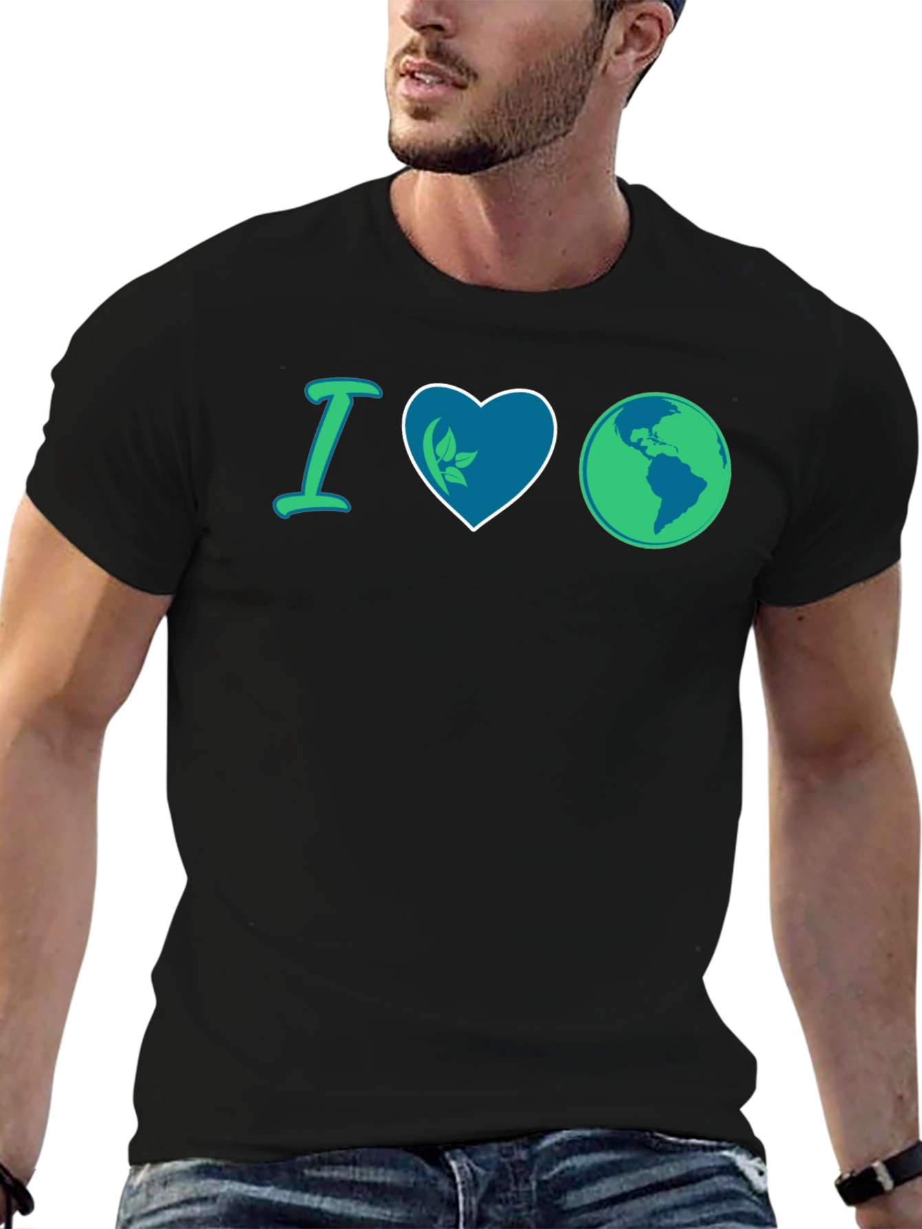 I Love Earth T-Shirt - Eco-Friendly Design