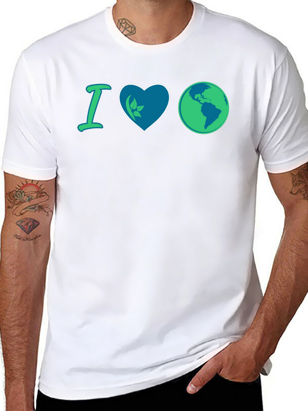 I Love Earth T-Shirt - Eco-Friendly Design