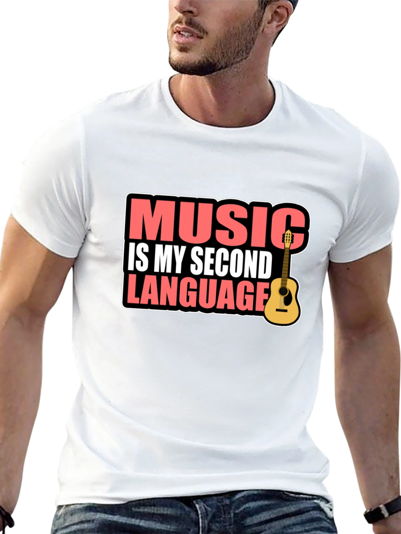 Music is My Second Language Graphic Tee
