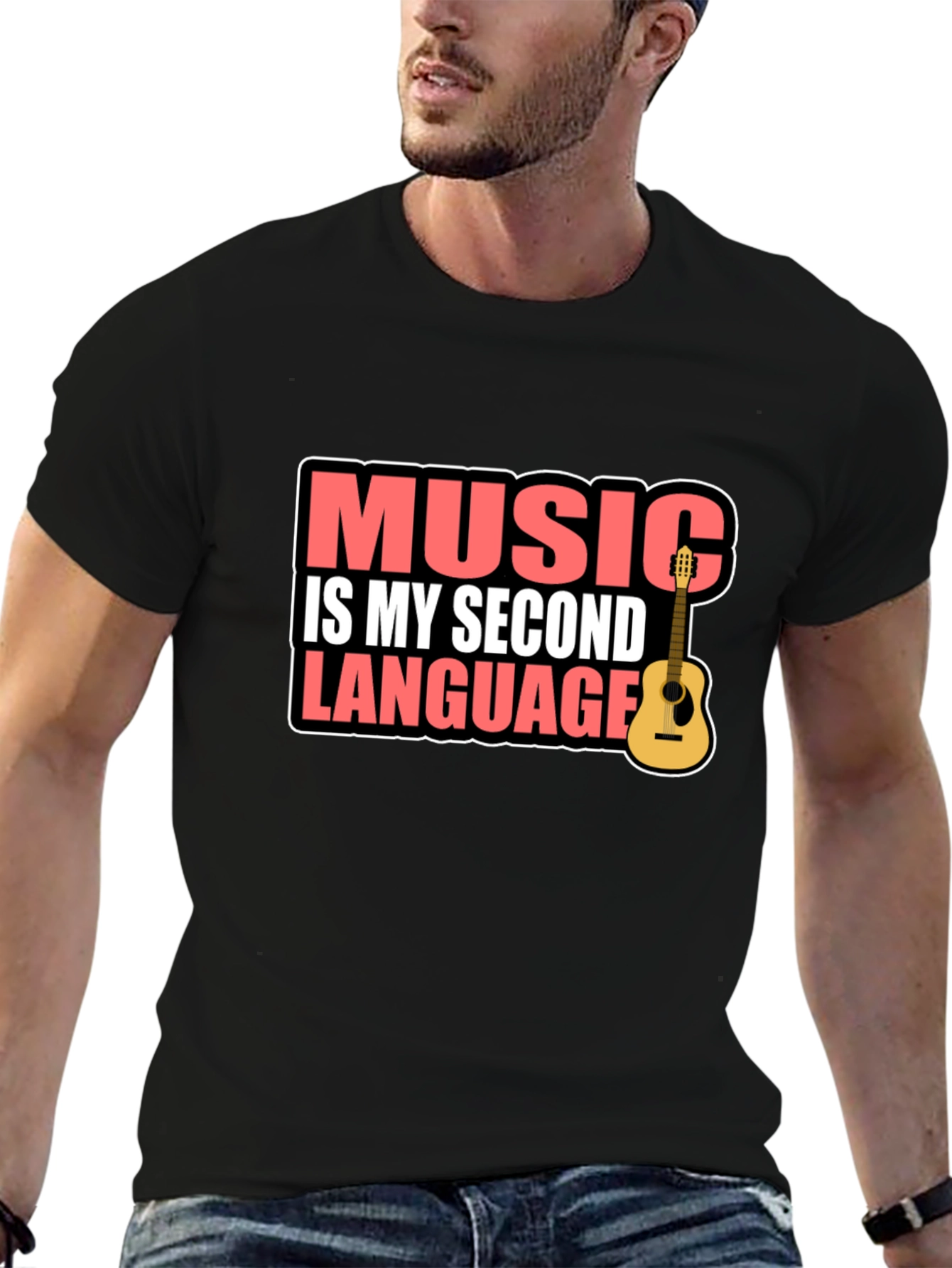 Music is My Second Language Graphic Tee