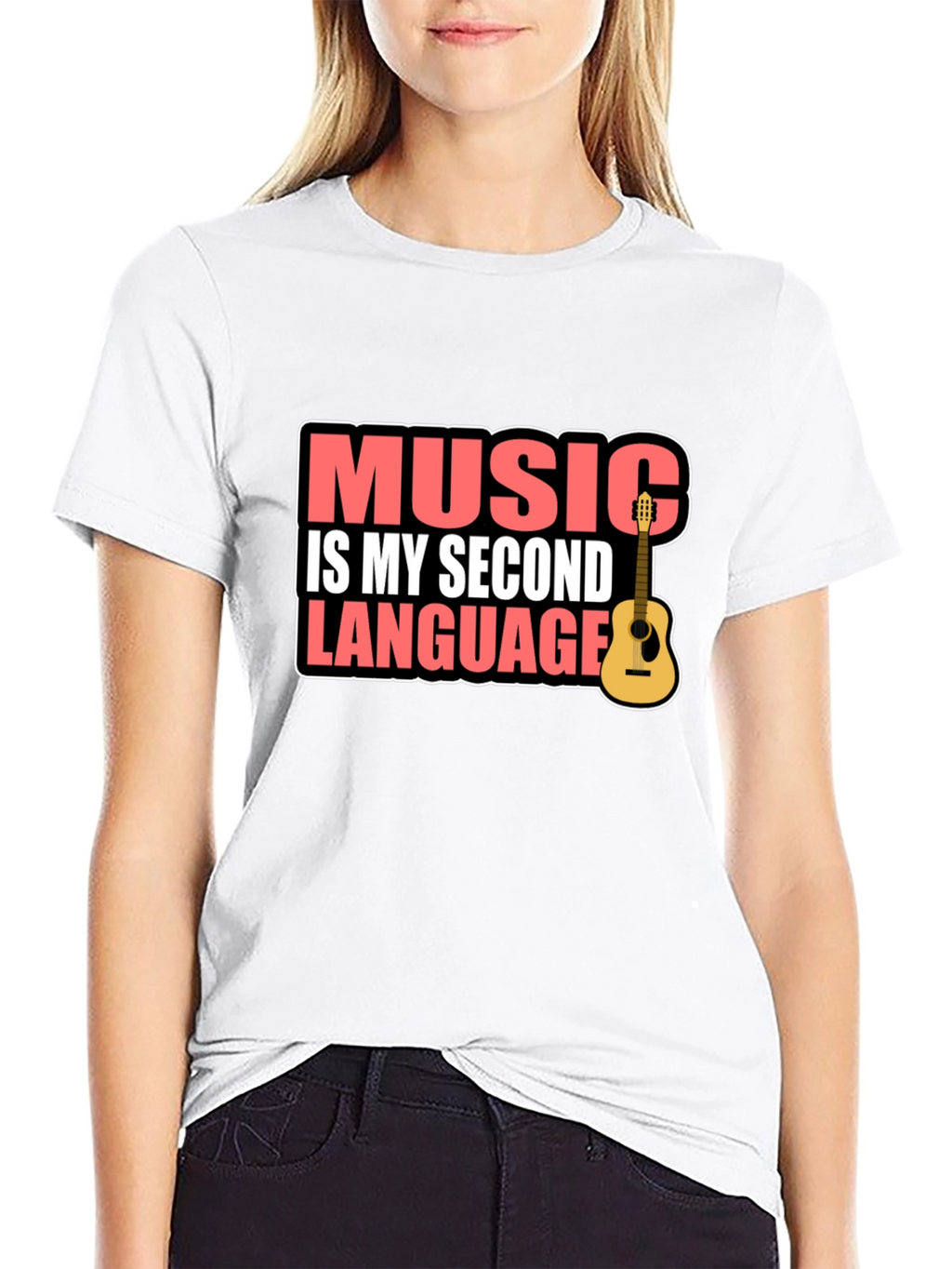 Music is My Second Language Graphic Tee
