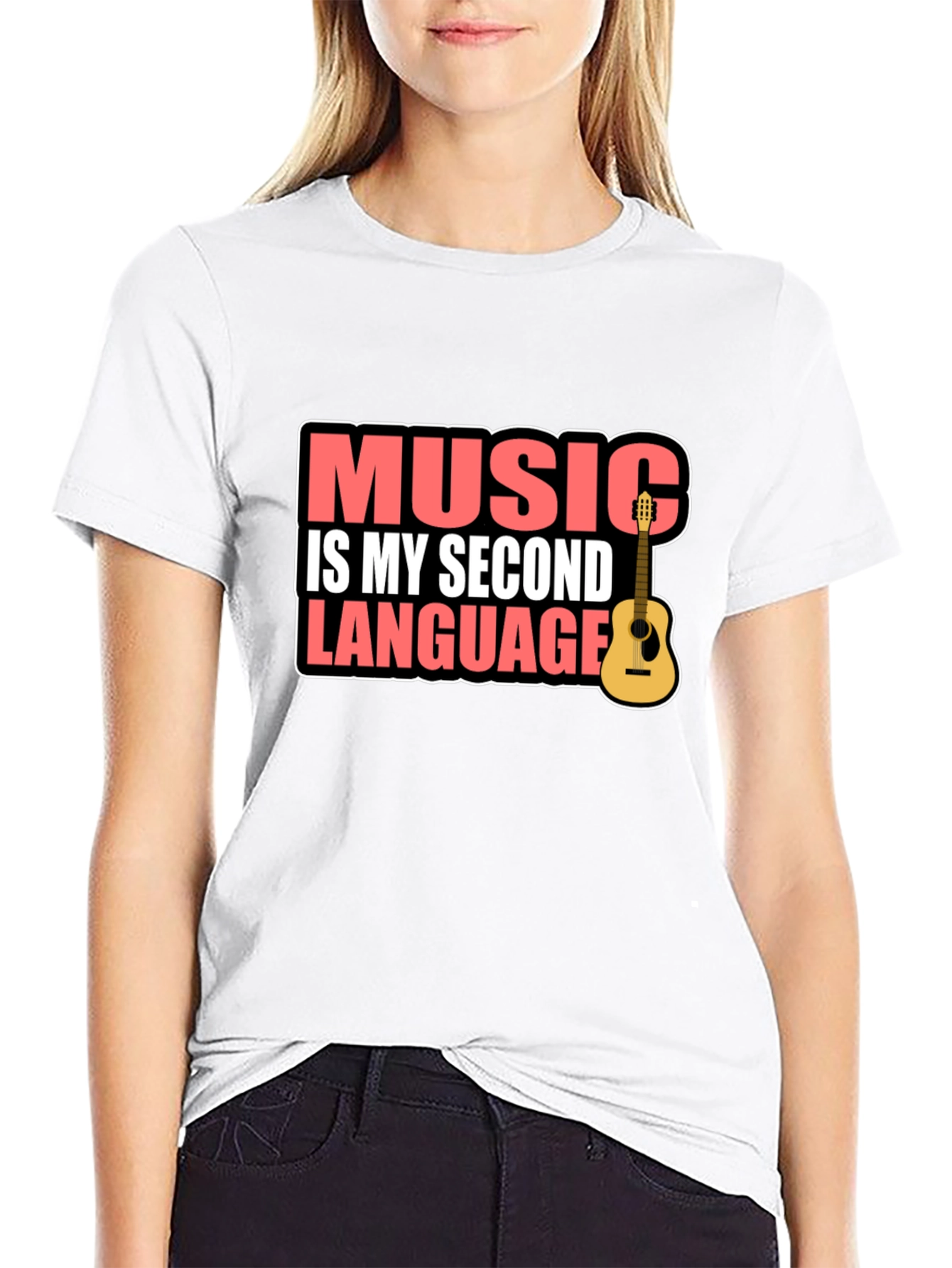 Music is My Second Language Graphic Tee