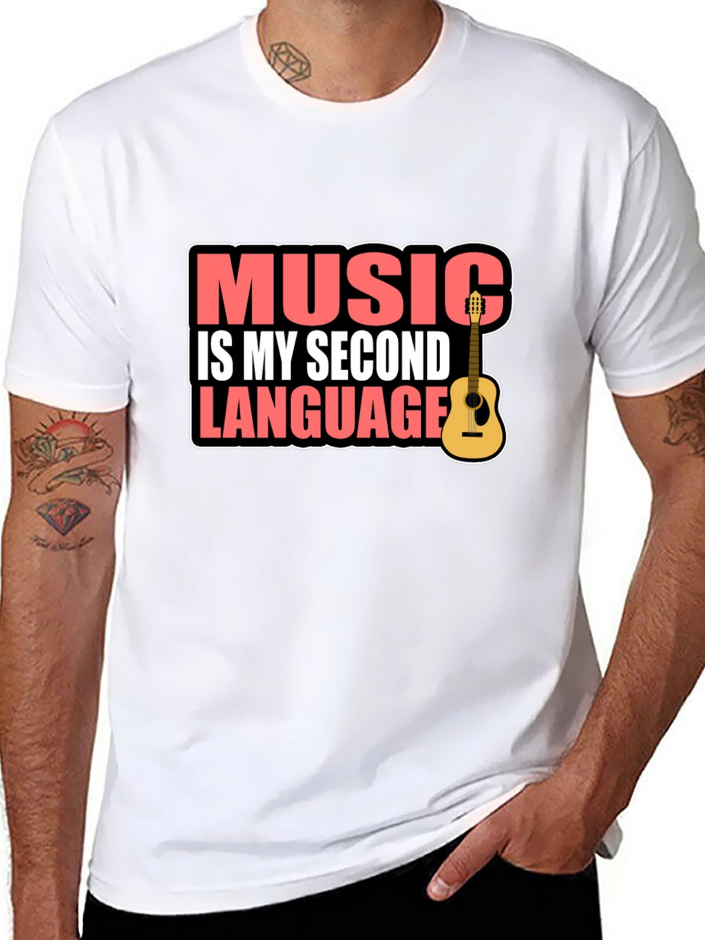 Music is My Second Language Graphic Tee