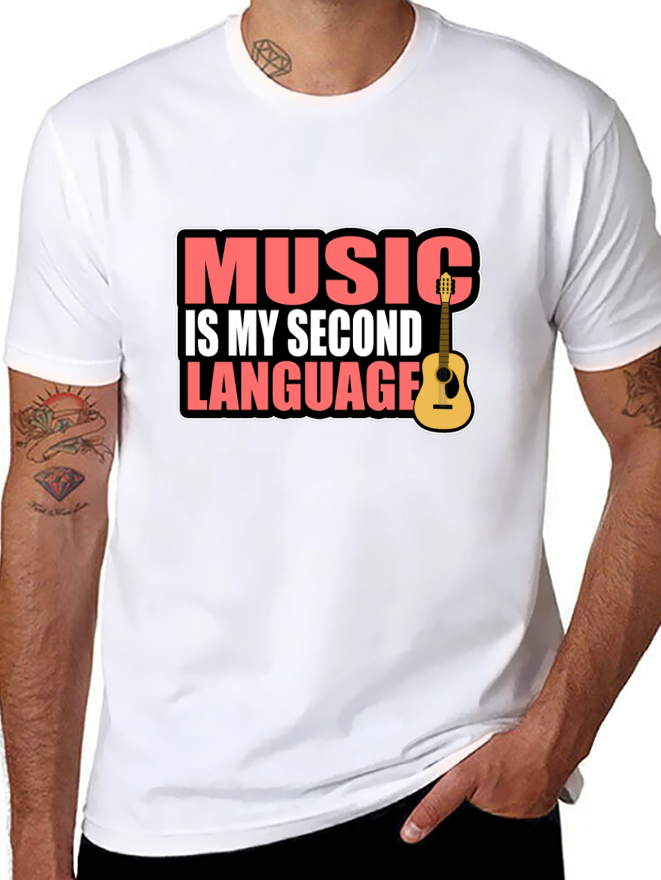 Music is My Second Language Graphic Tee