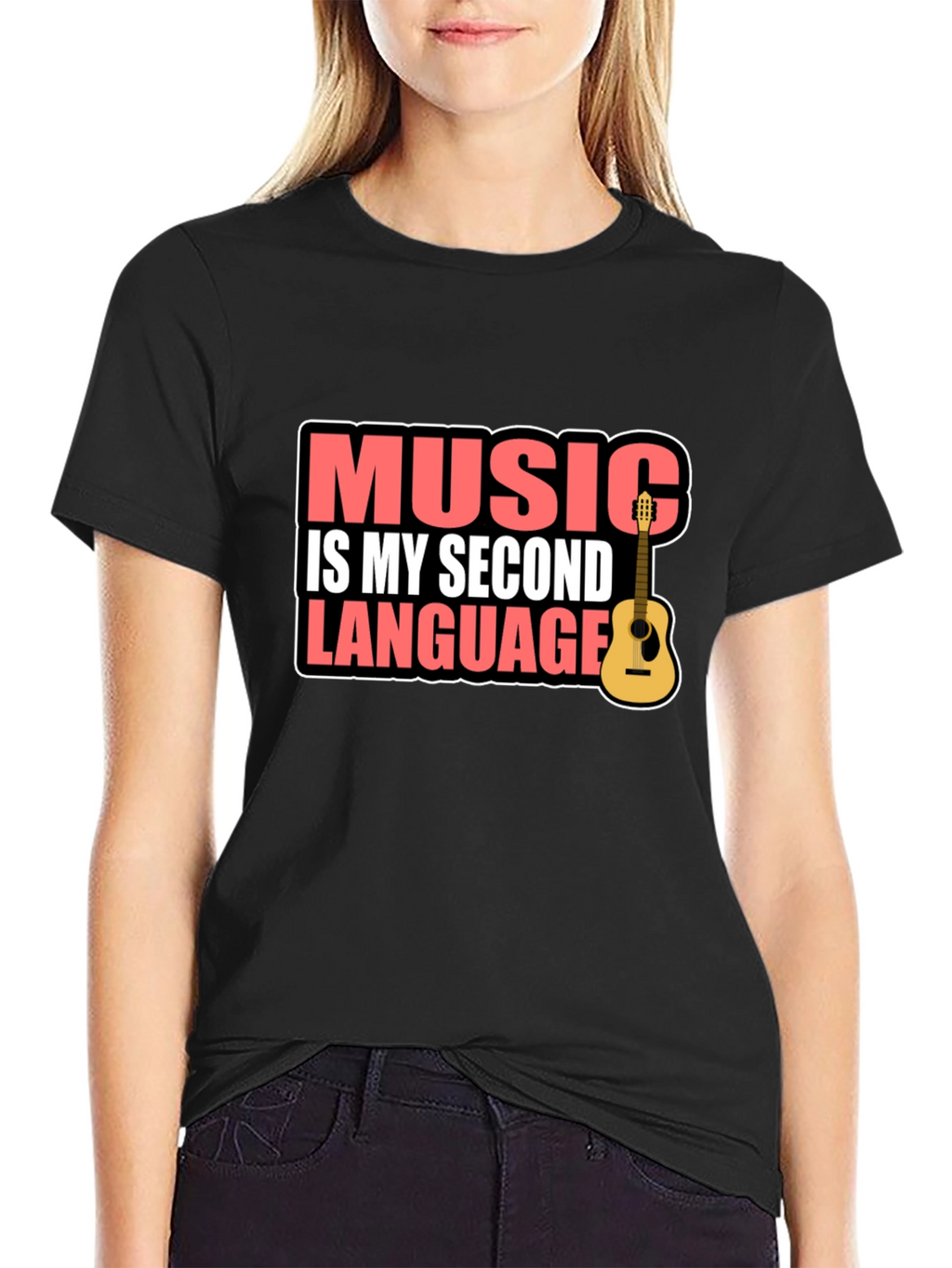 Music is My Second Language Graphic Tee