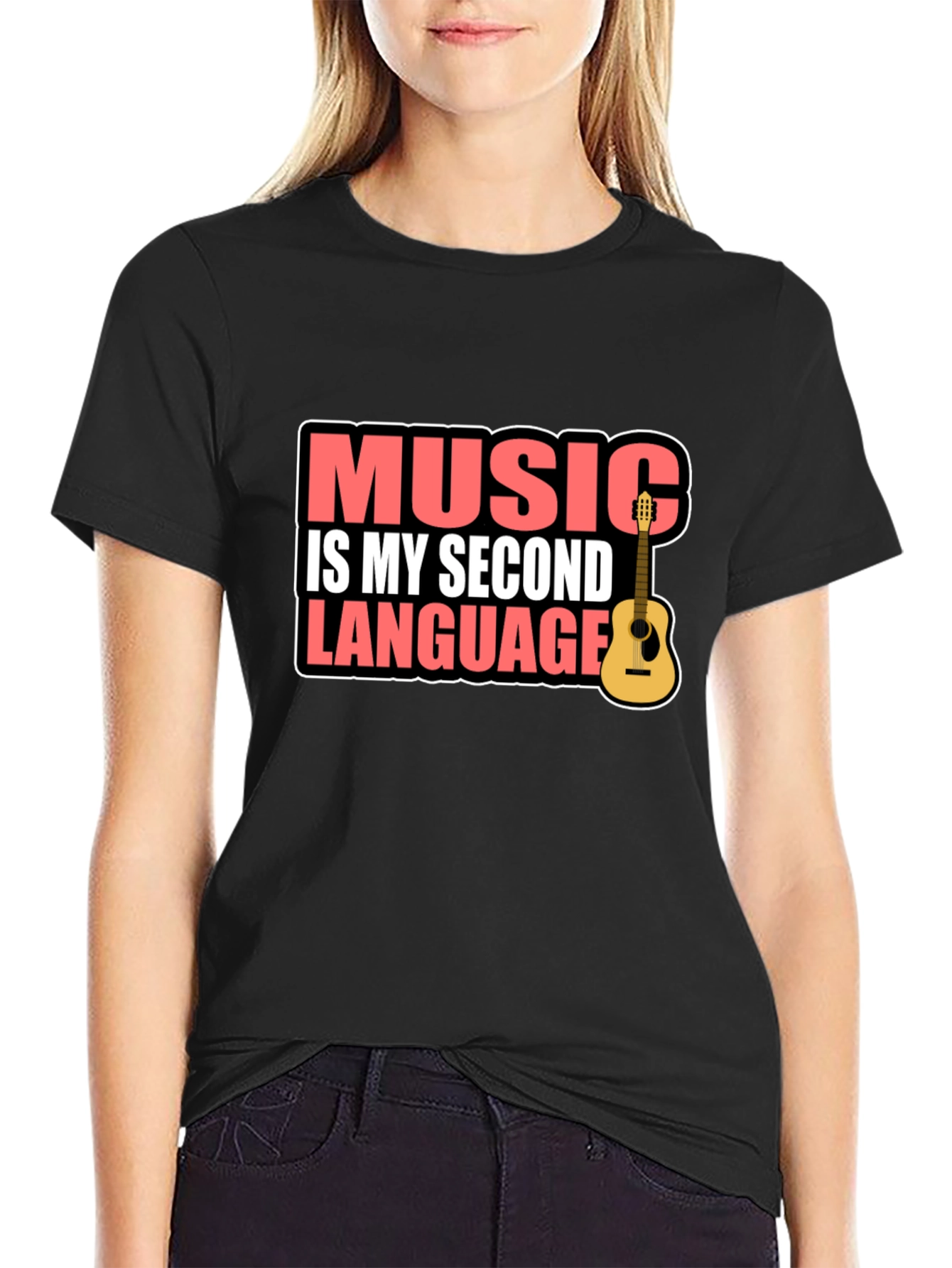 Music is My Second Language Graphic Tee