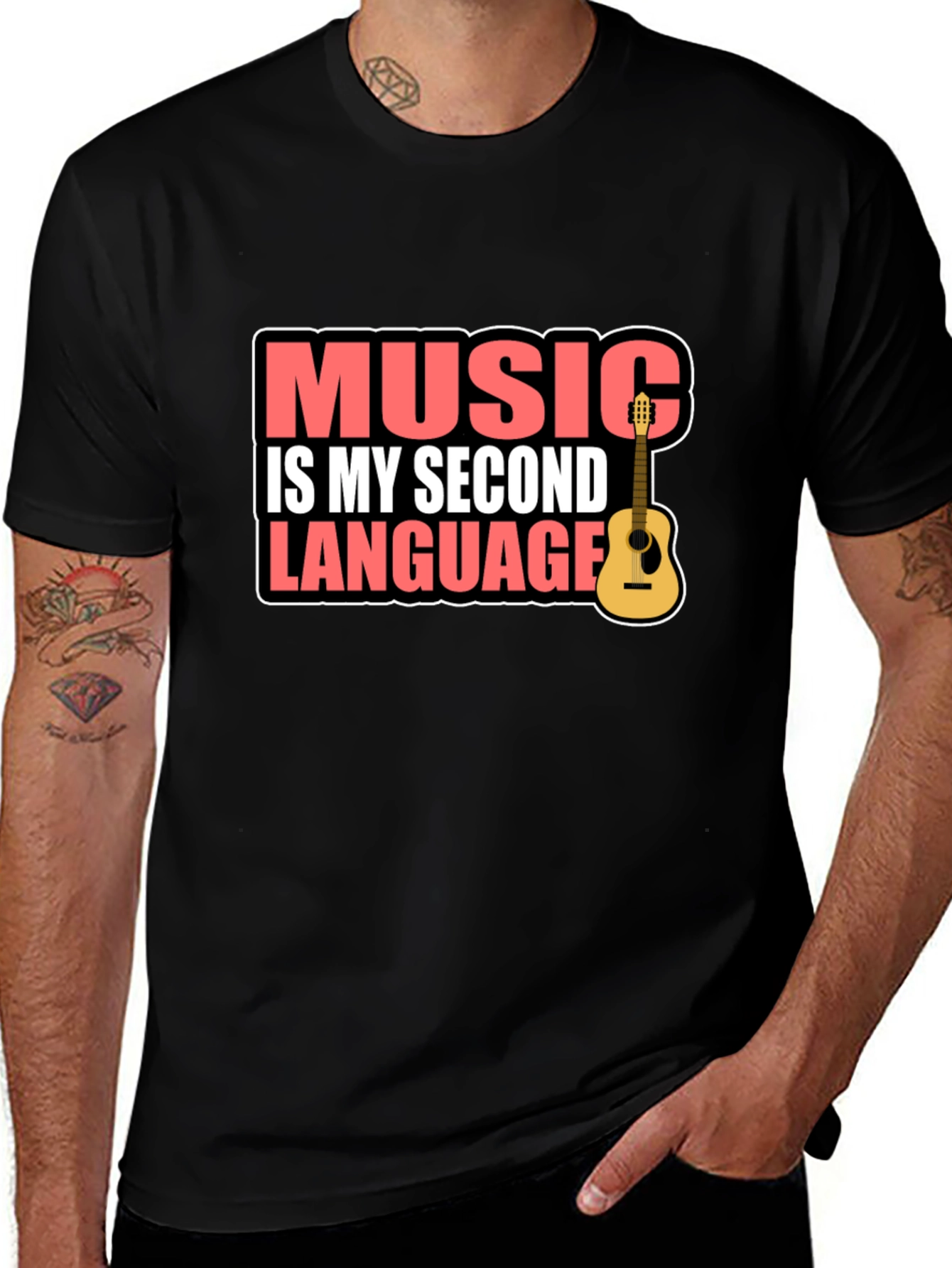 Music is My Second Language Graphic Tee