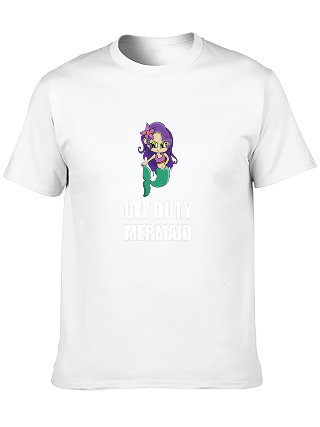 Off Duty Mermaid Graphic T-Shirt - Novelty Tee
