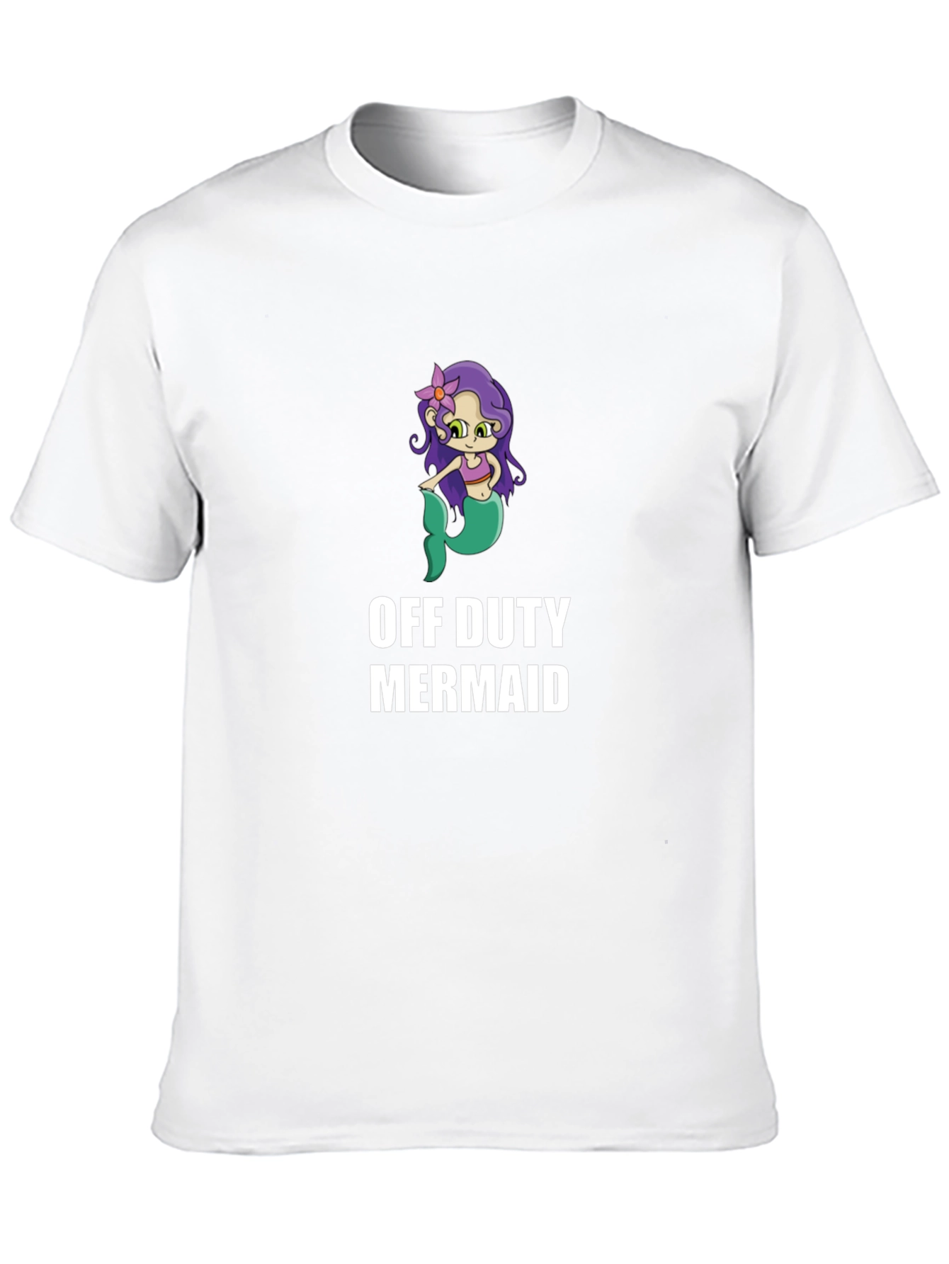 Off Duty Mermaid Graphic T-Shirt - Novelty Tee