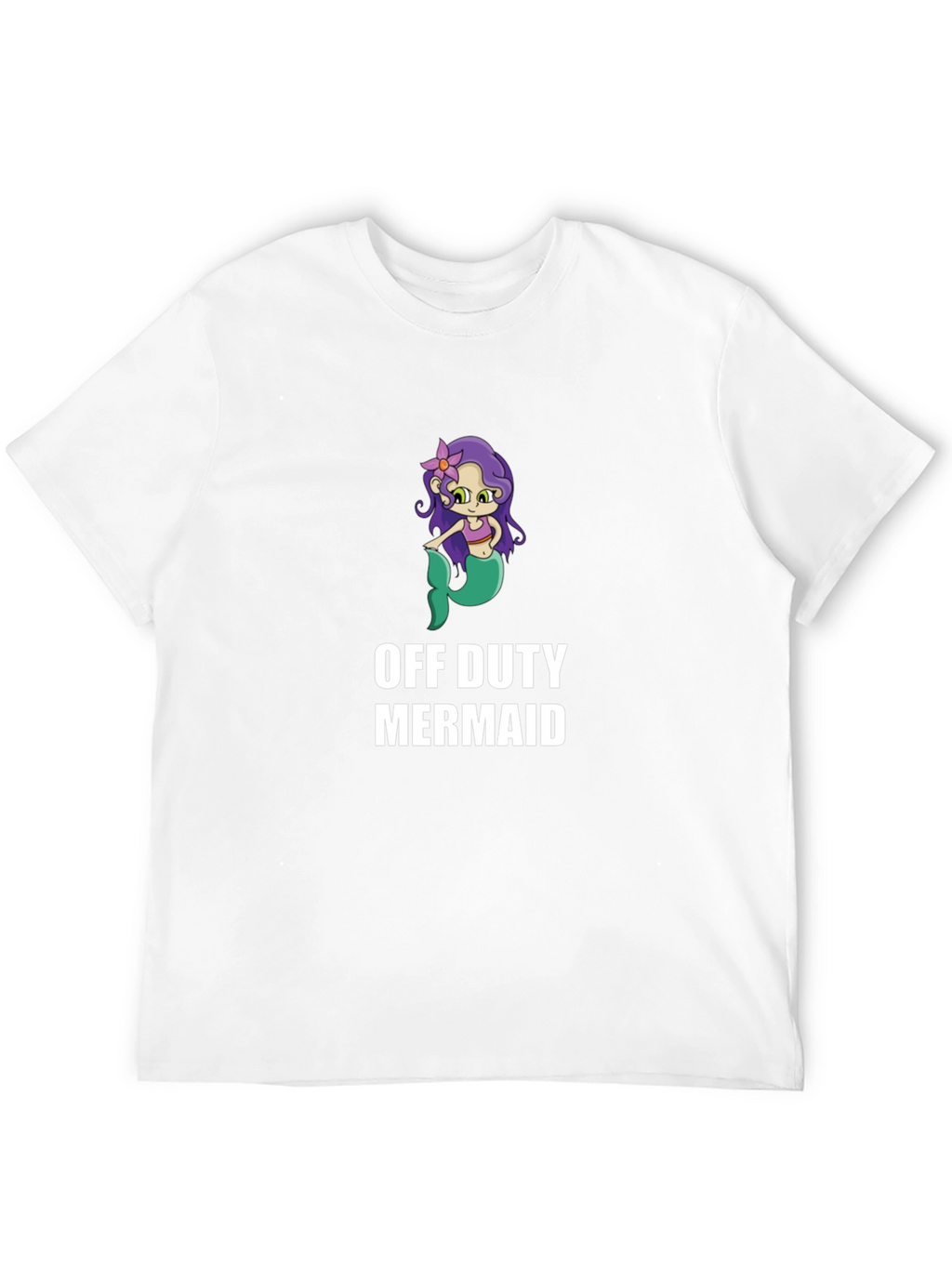 Off Duty Mermaid Graphic T-Shirt - Novelty Tee