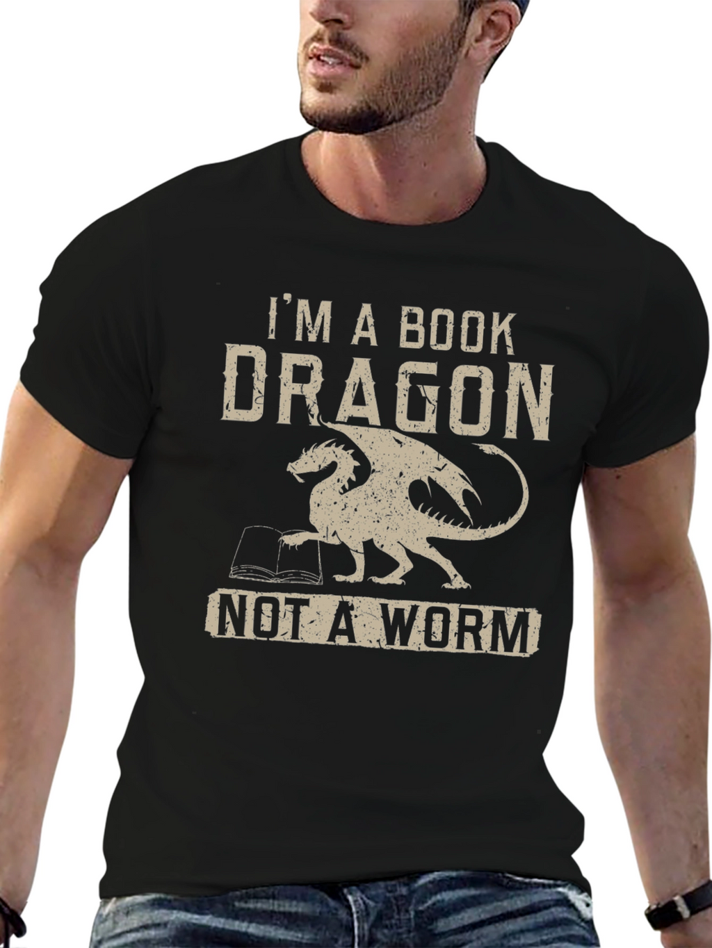 Book Dragon T-Shirt -  Im A Book Dragon Tee