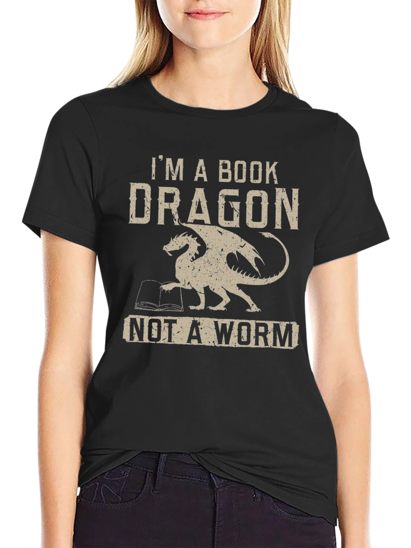 Book Dragon T-Shirt -  Im A Book Dragon Tee