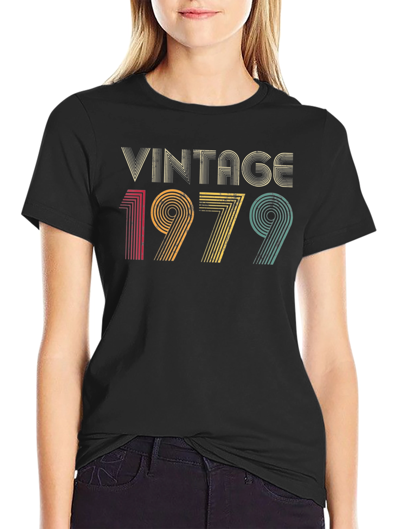 Vintage 1979 Graphic Tee - Retro Birthday Shirt