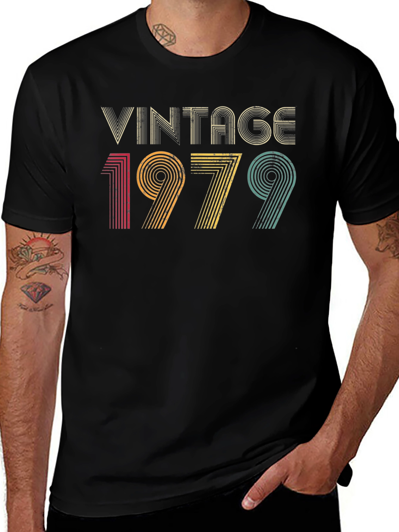 Vintage 1979 Graphic Tee - Retro Birthday Shirt