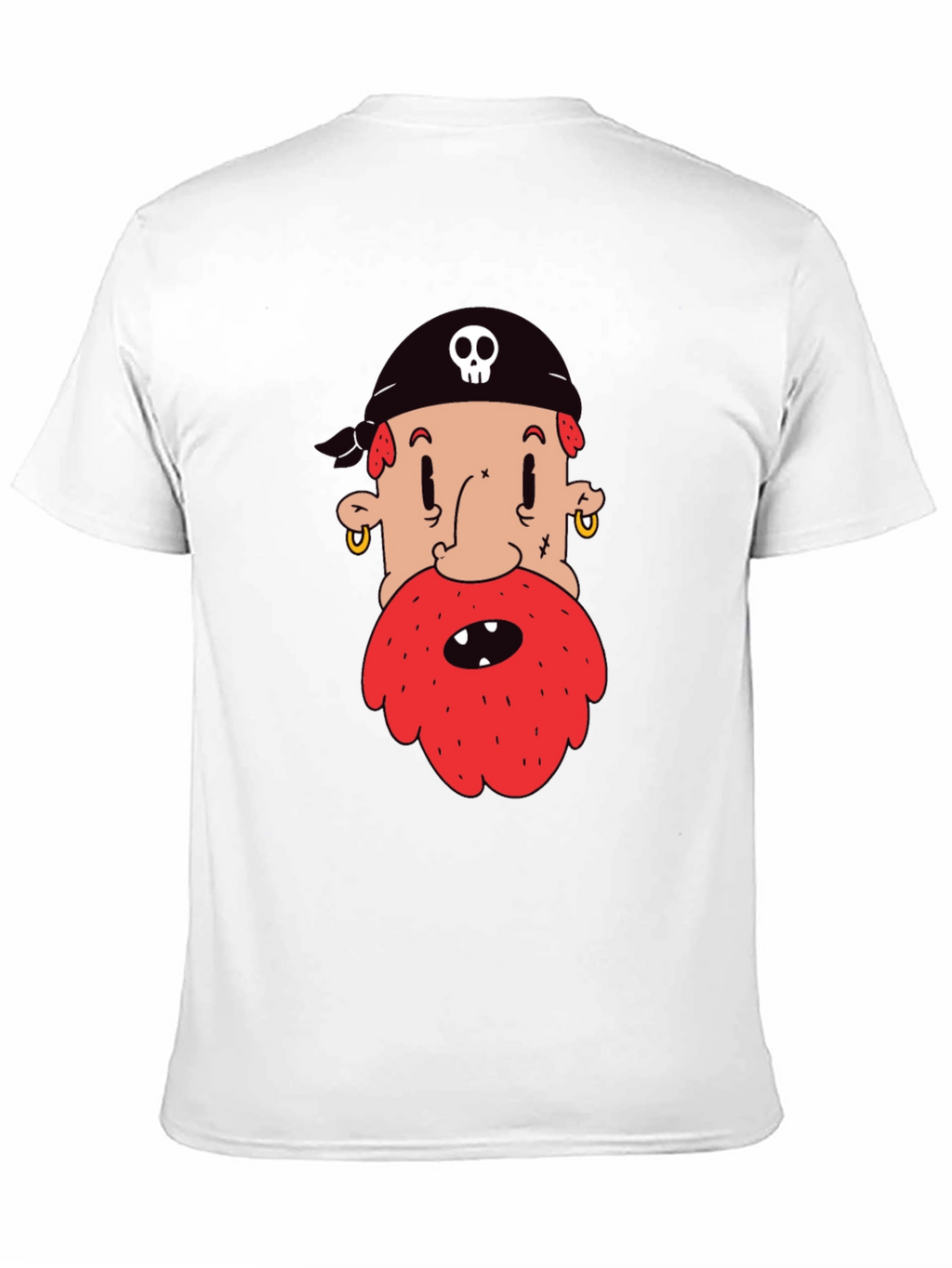 Pirate Cartoon Graphic Black T-Shirt