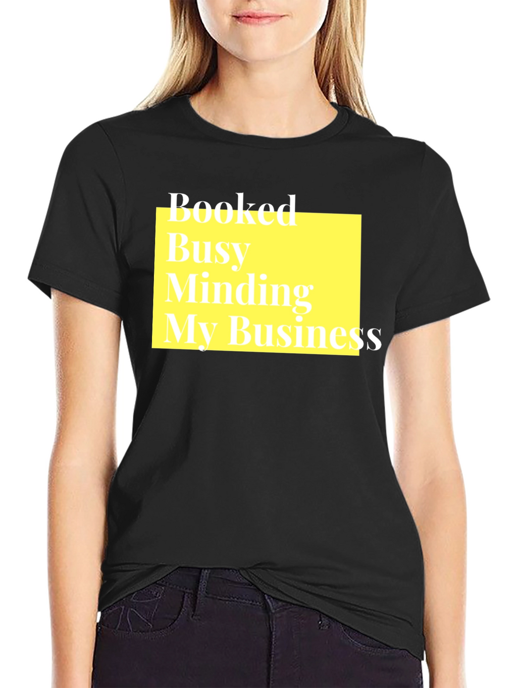 Booked Busy Minding My Business Black T-Shirt