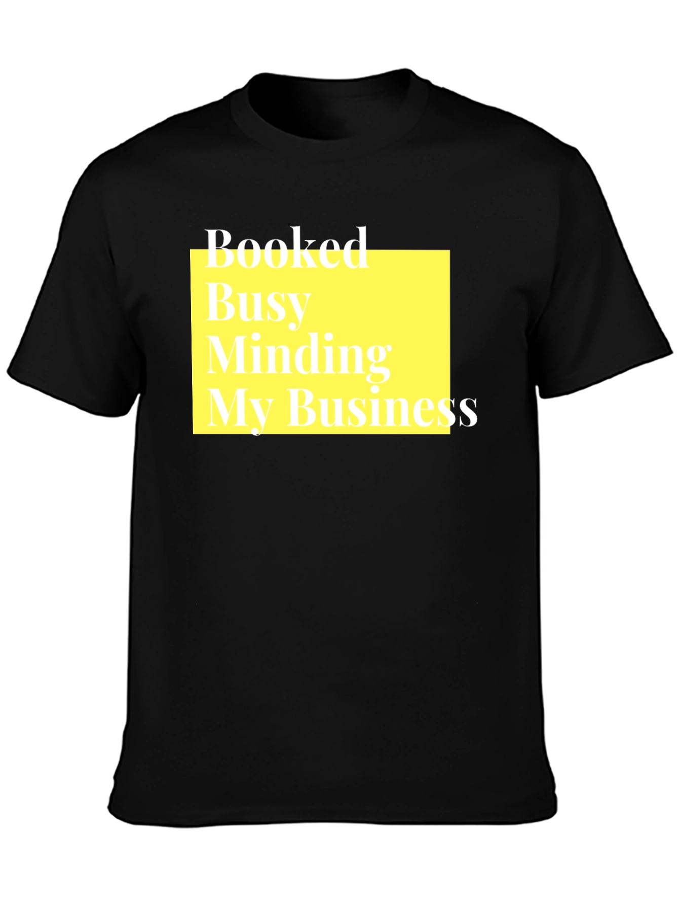 Booked Busy Minding My Business Black T-Shirt