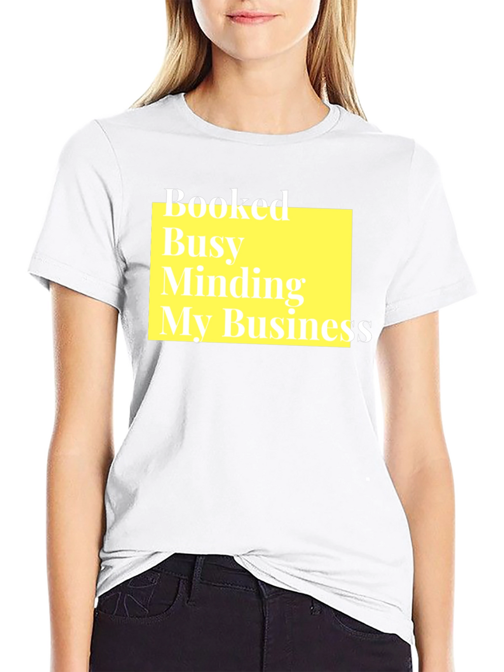 Booked Busy Minding My Business Black T-Shirt