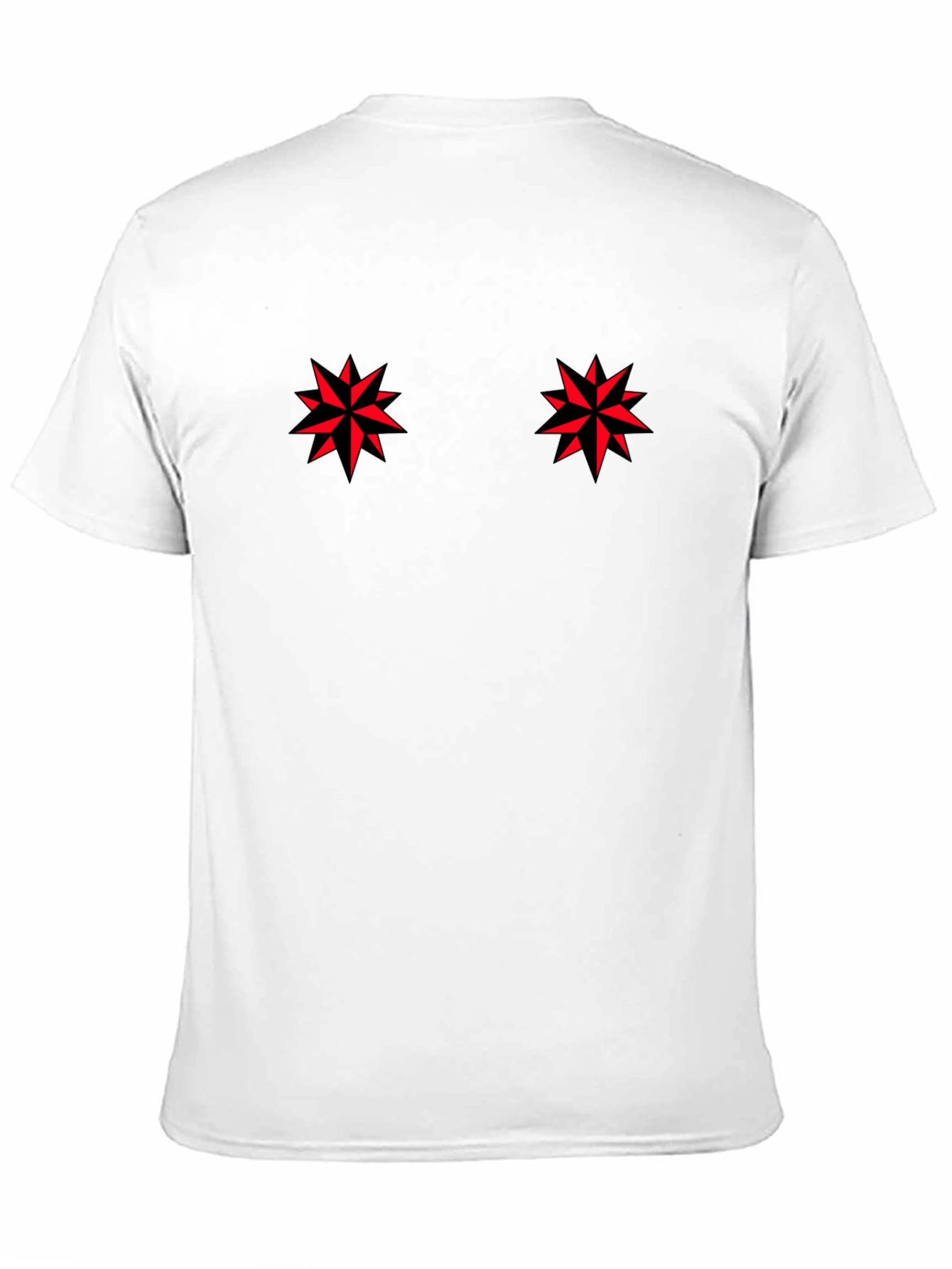 Edgy Starburst Graphic Black T-Shirt