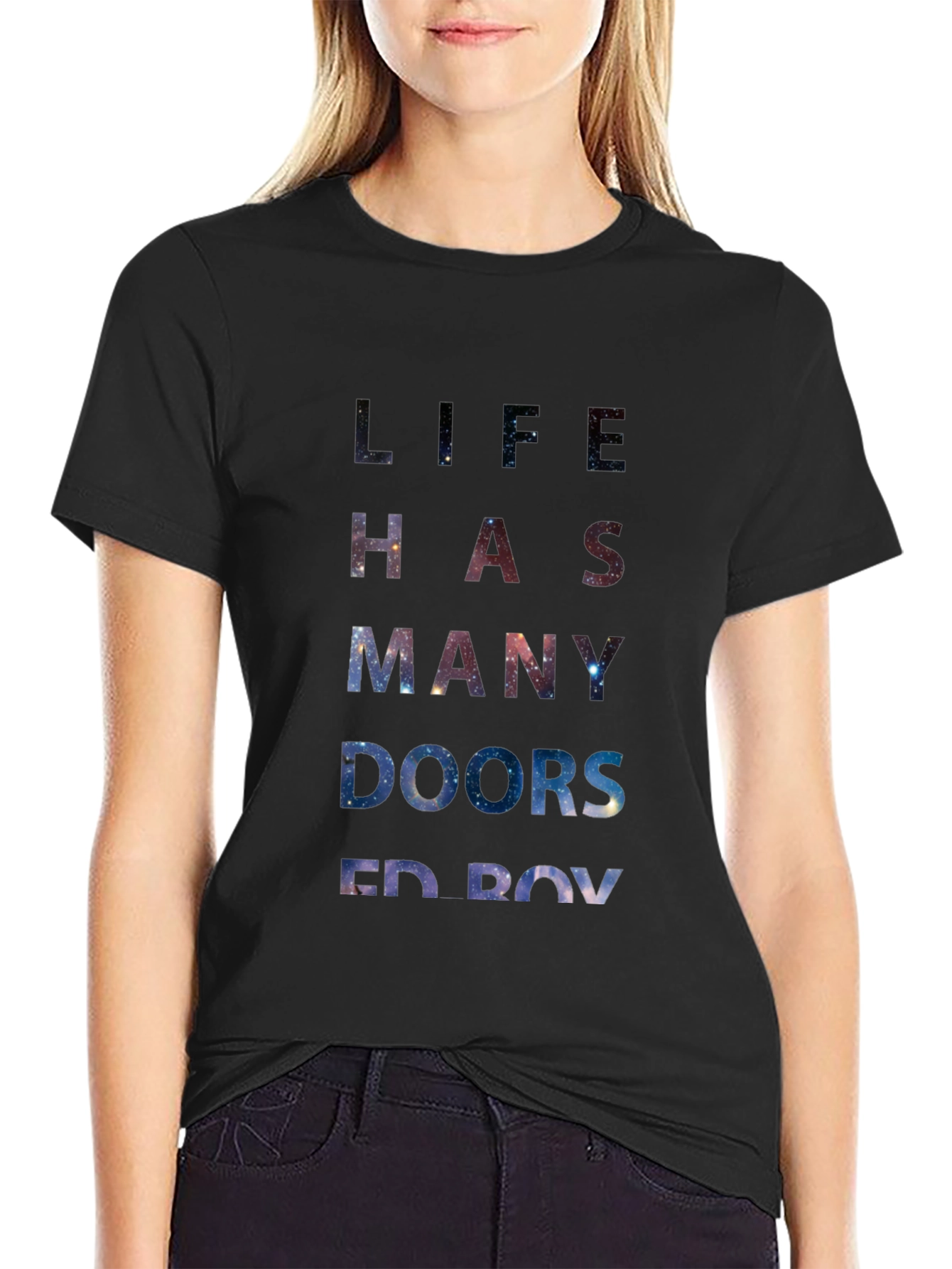 Life Has Many Doors Ed Boy Galaxy T-Shirt