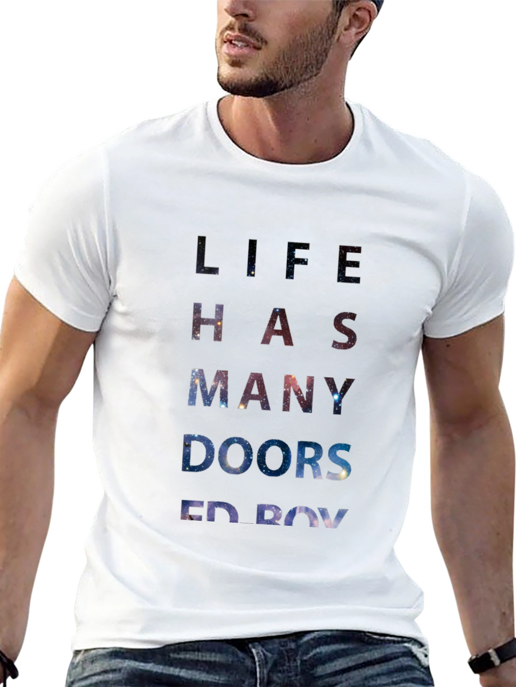 Life Has Many Doors Ed Boy Galaxy T-Shirt
