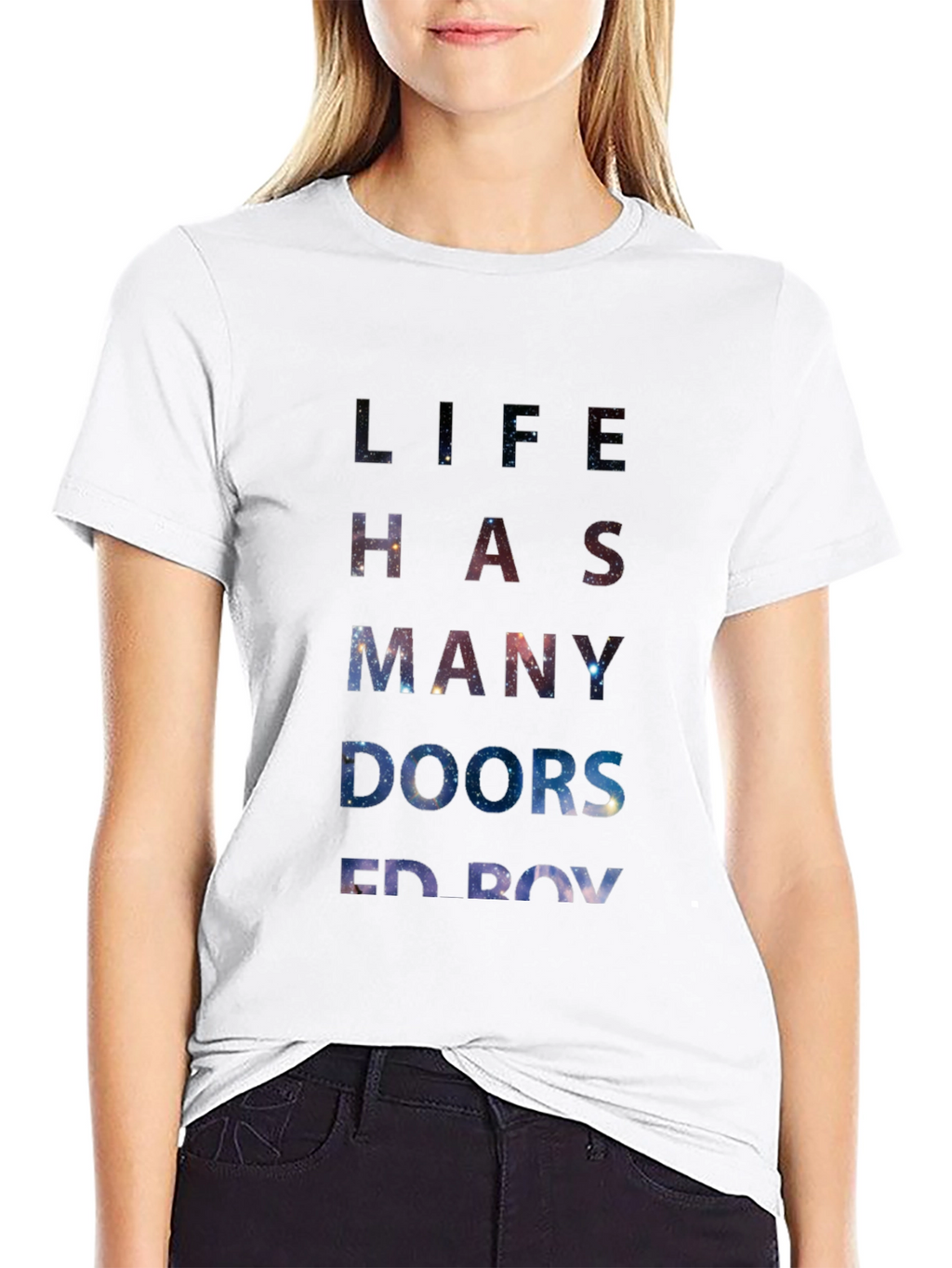 Life Has Many Doors Ed Boy Galaxy T-Shirt