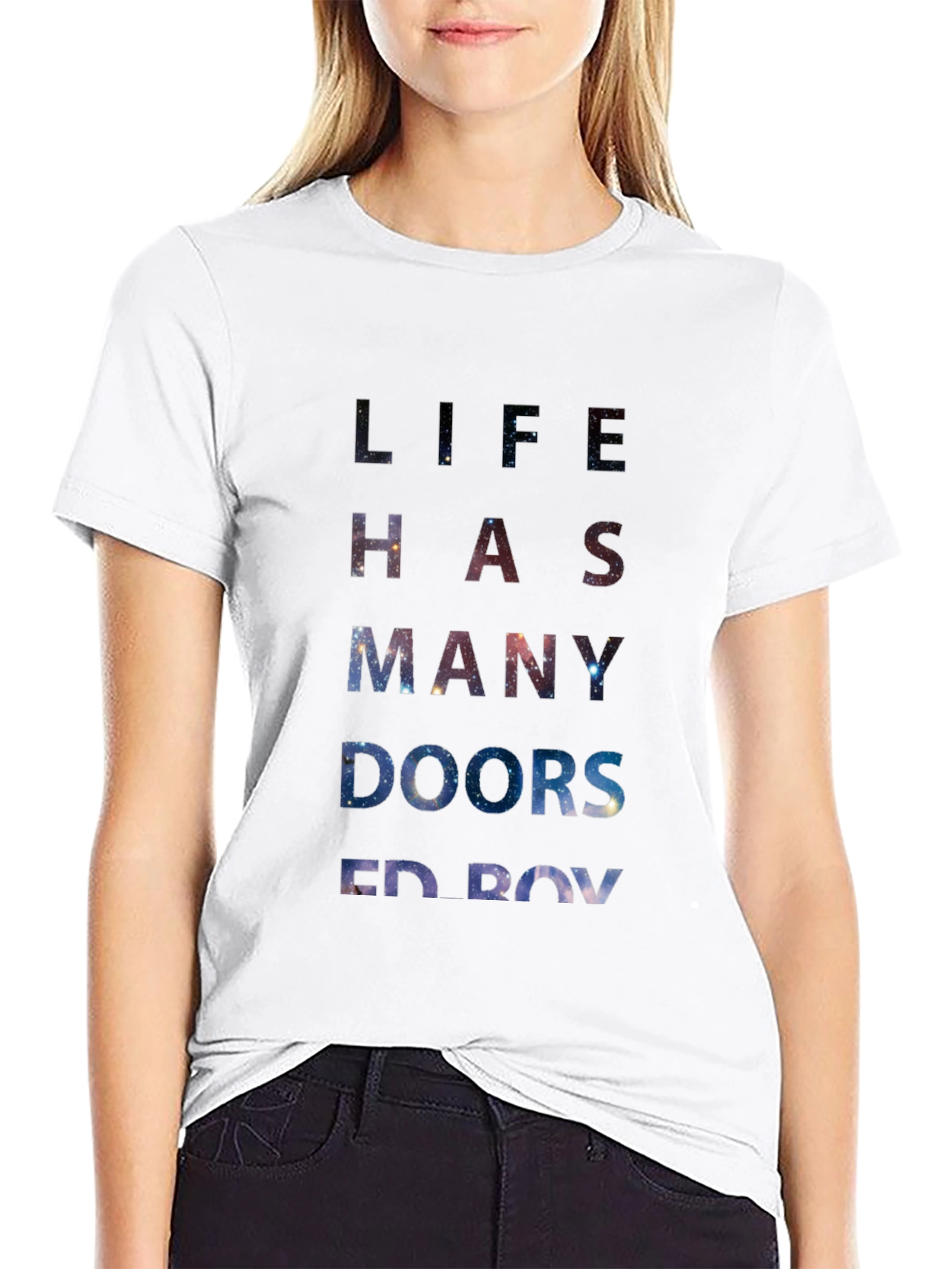 Life Has Many Doors Ed Boy Galaxy T-Shirt