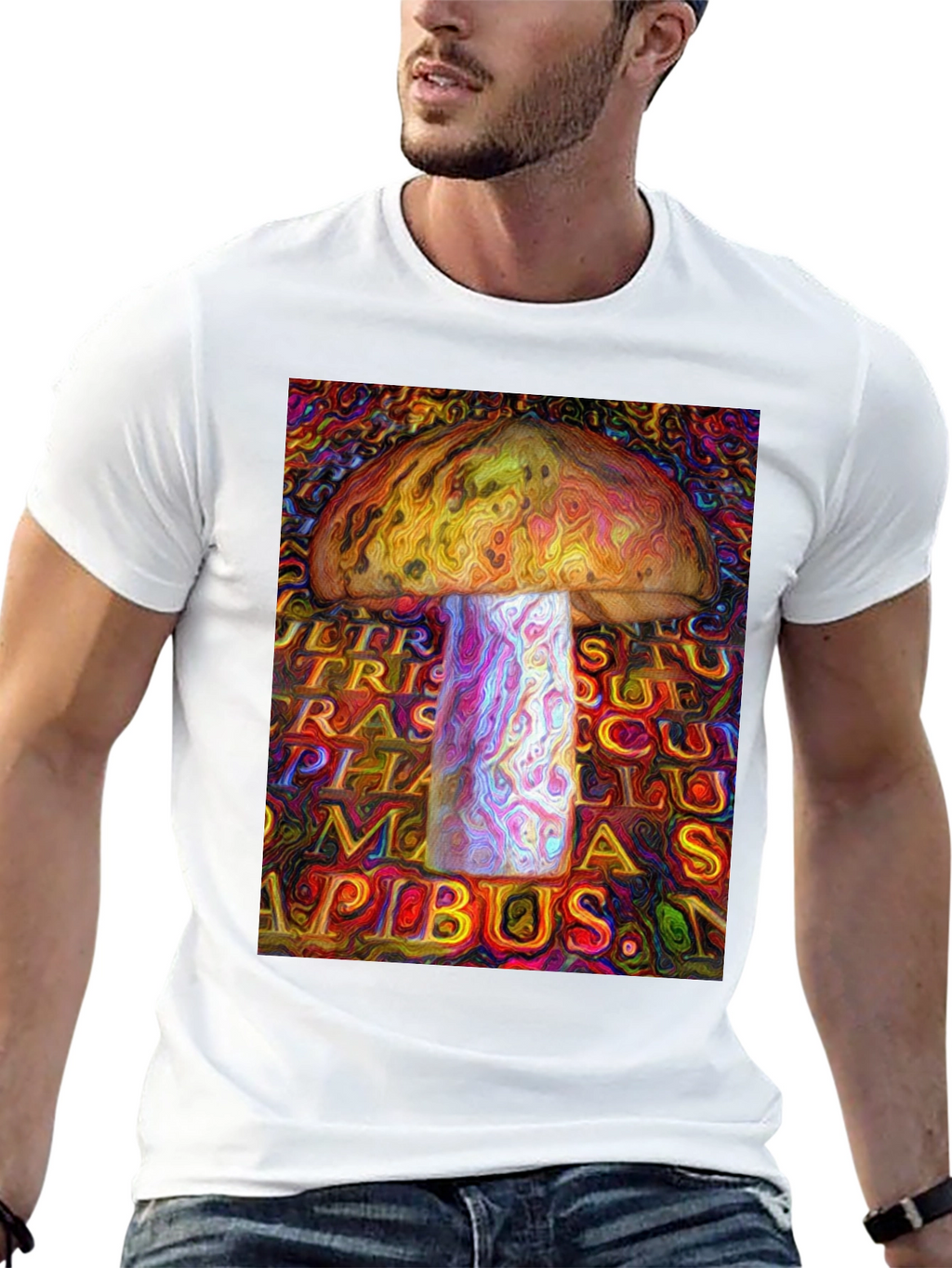 Psychedelic Mushroom Graphic Tee - Unique Art Shirt