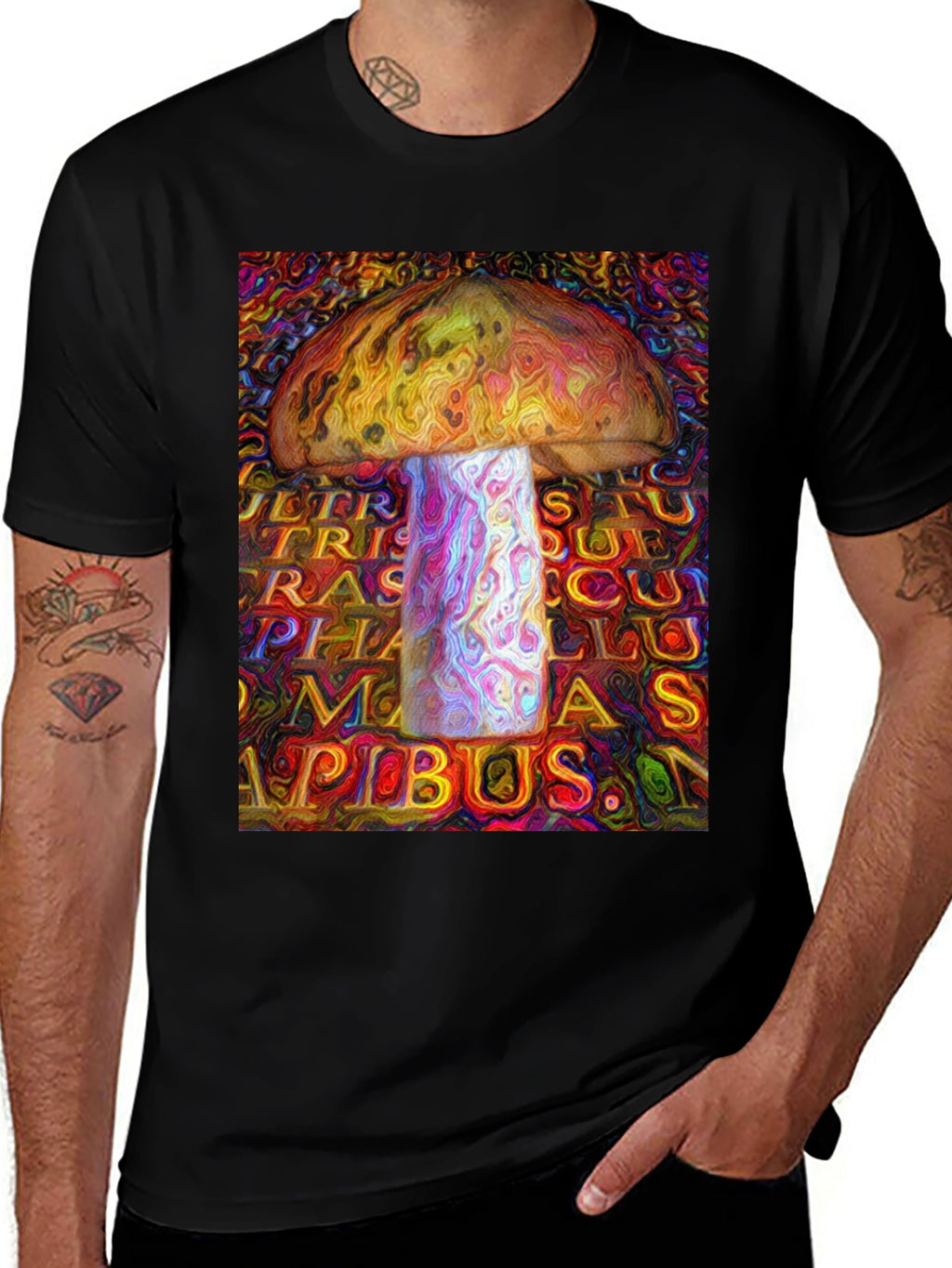 Psychedelic Mushroom Graphic Tee - Unique Art Shirt