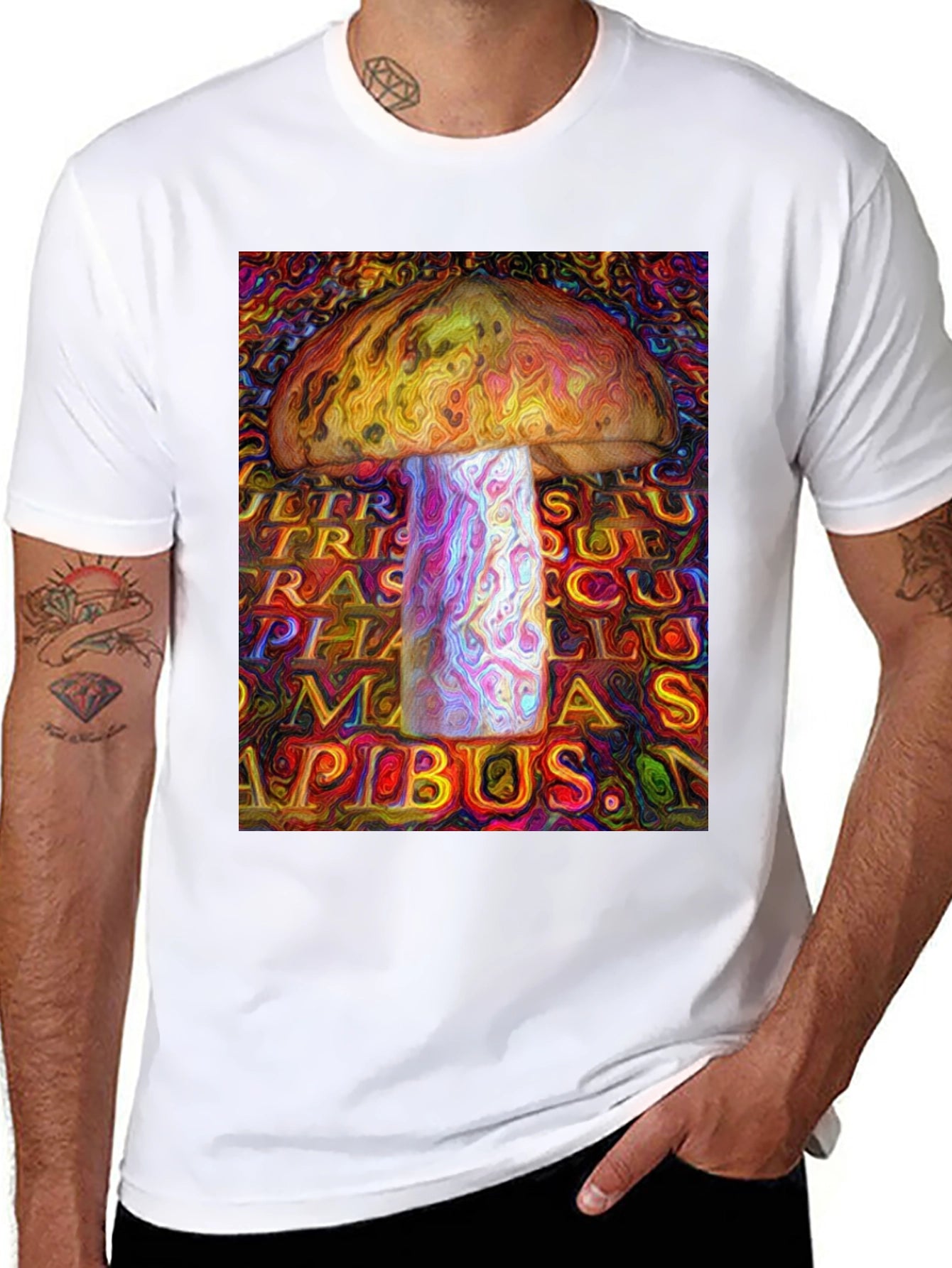 Psychedelic Mushroom Graphic Tee - Unique Art Shirt