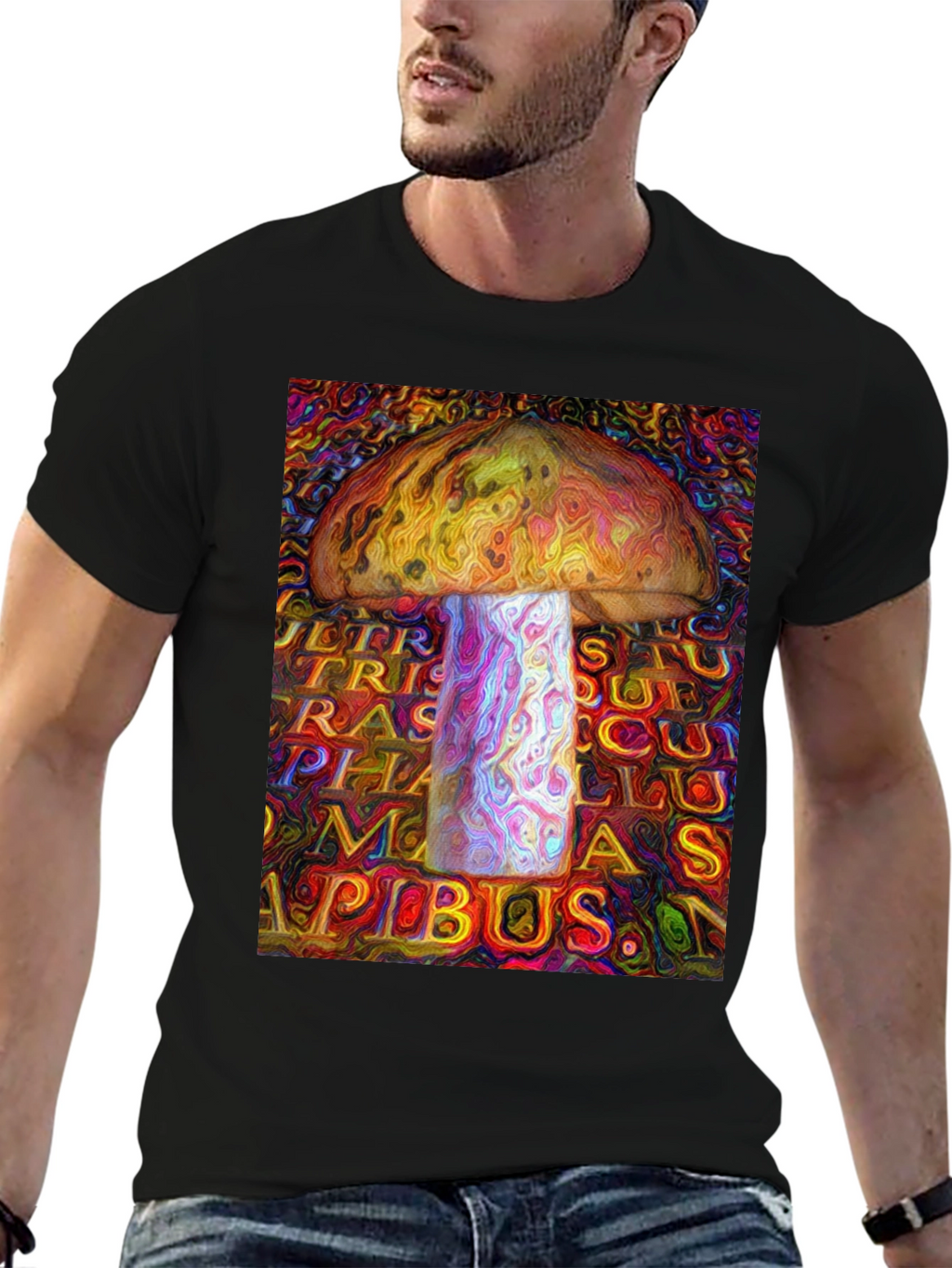 Psychedelic Mushroom Graphic Tee - Unique Art Shirt