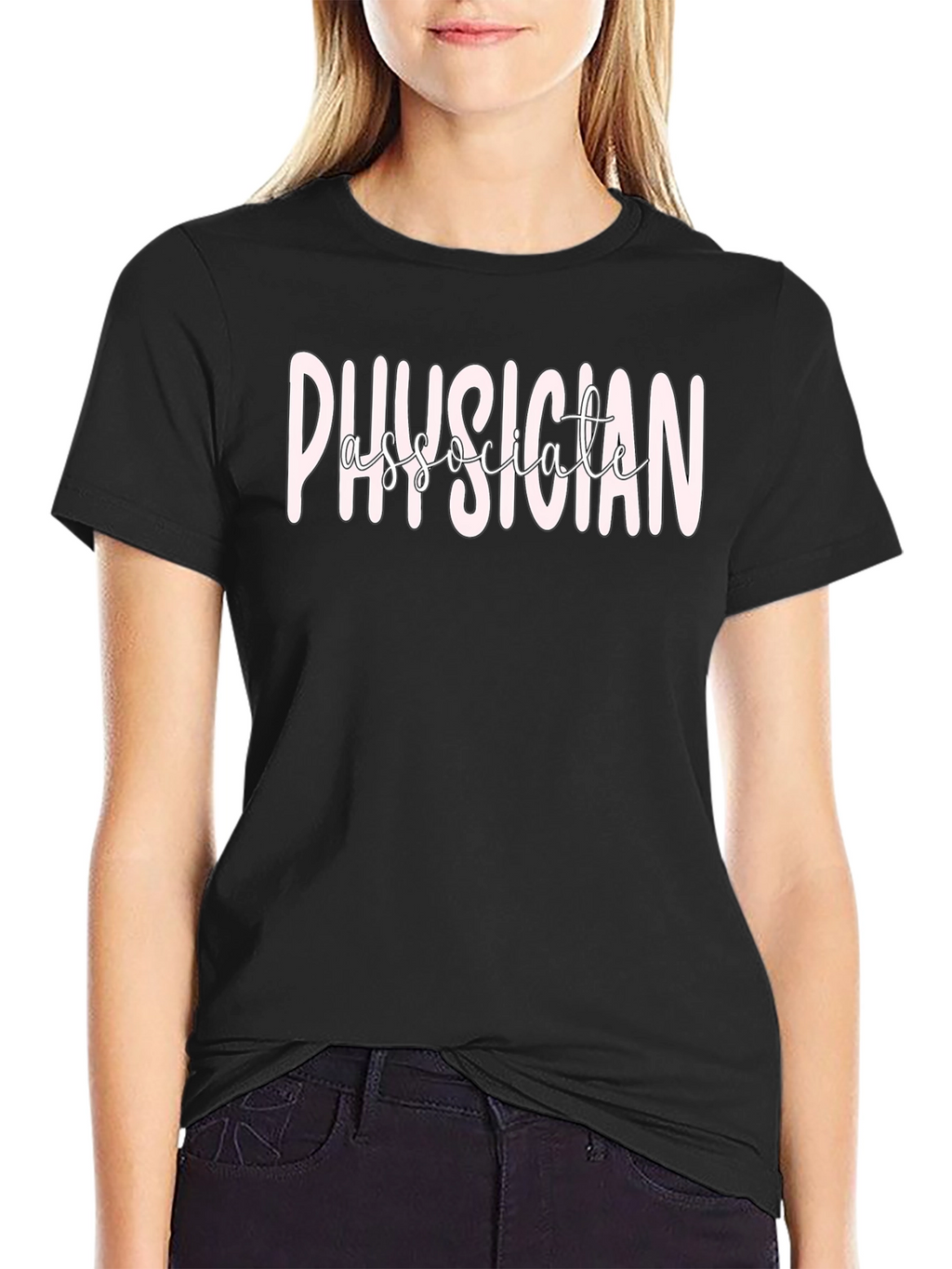 Physician Associate T-Shirt - Black Medical Apparel