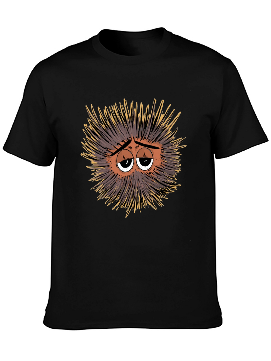 Sad Sea Urchin Graphic Tee - Black T-Shirt