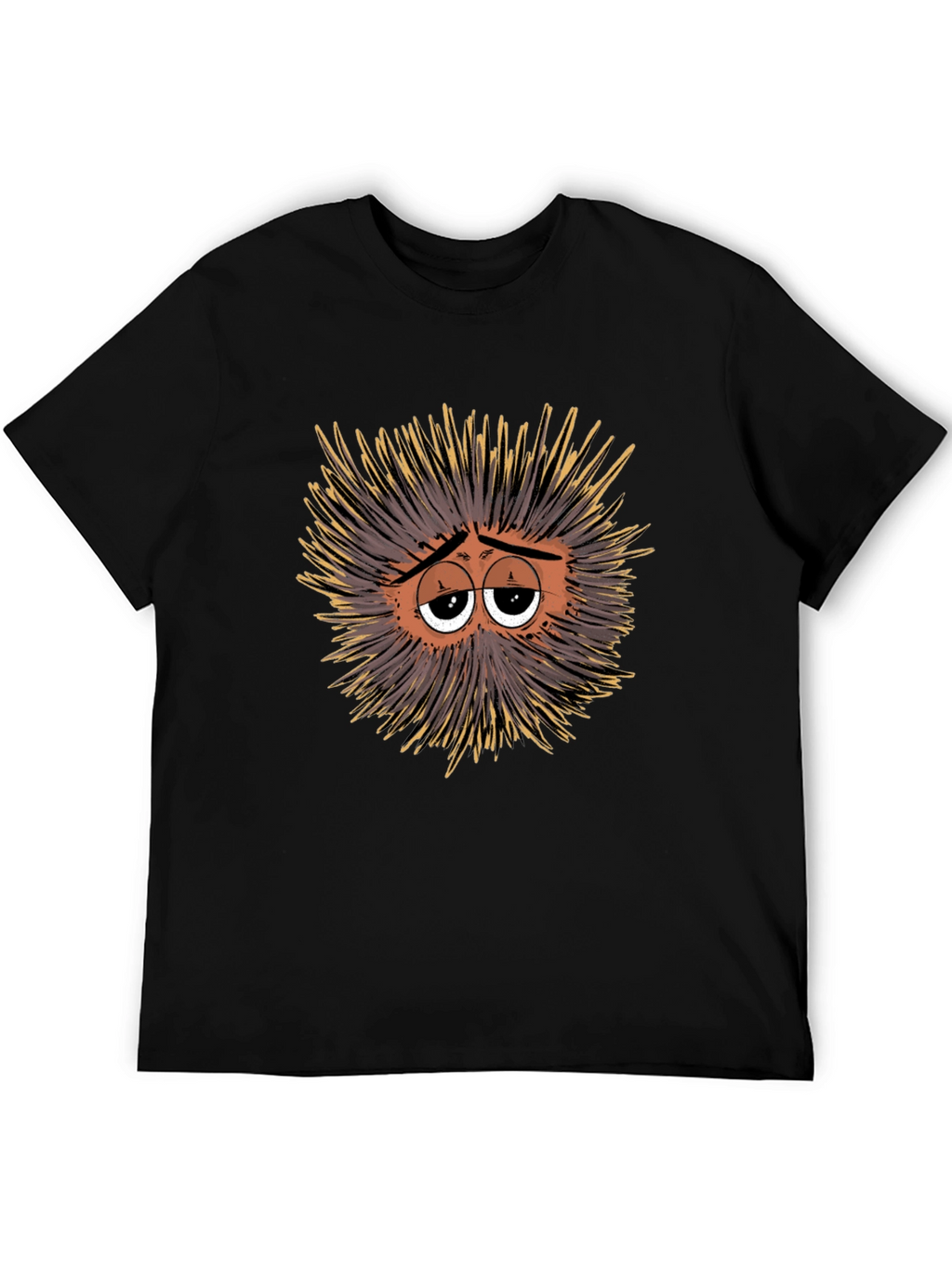 Sad Sea Urchin Graphic Tee - Black T-Shirt